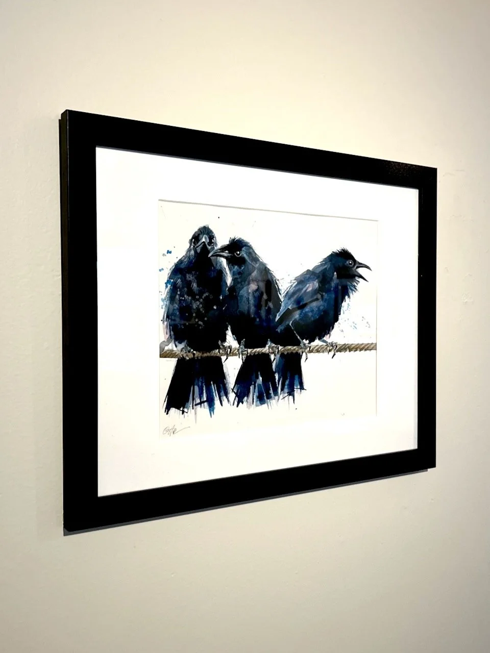  Jacqueline Oster  Birds of a Feather, 2026  Watercolor&nbsp; 11” x 14” (framed) 