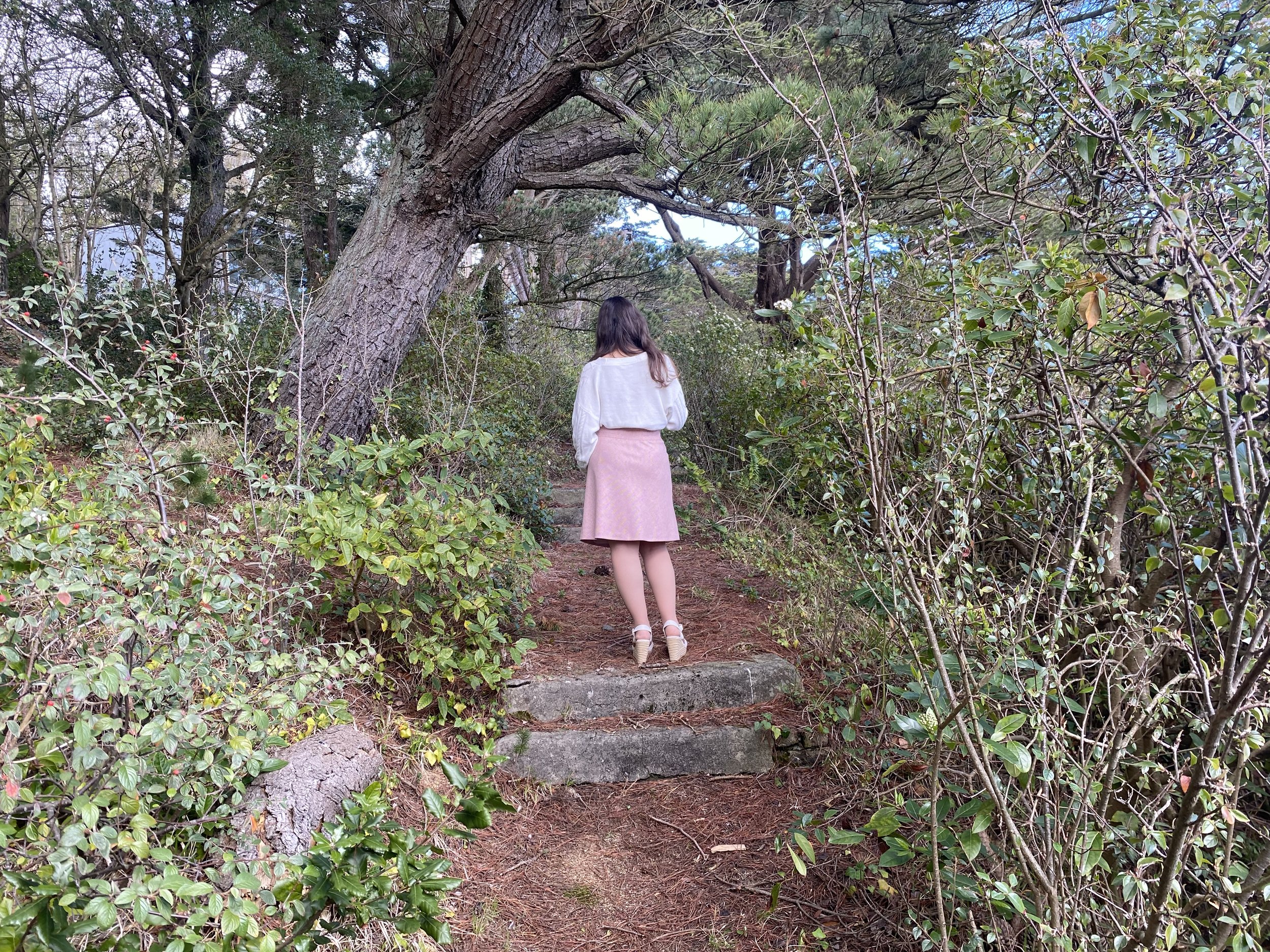 A-line Tweed Midi Skirt