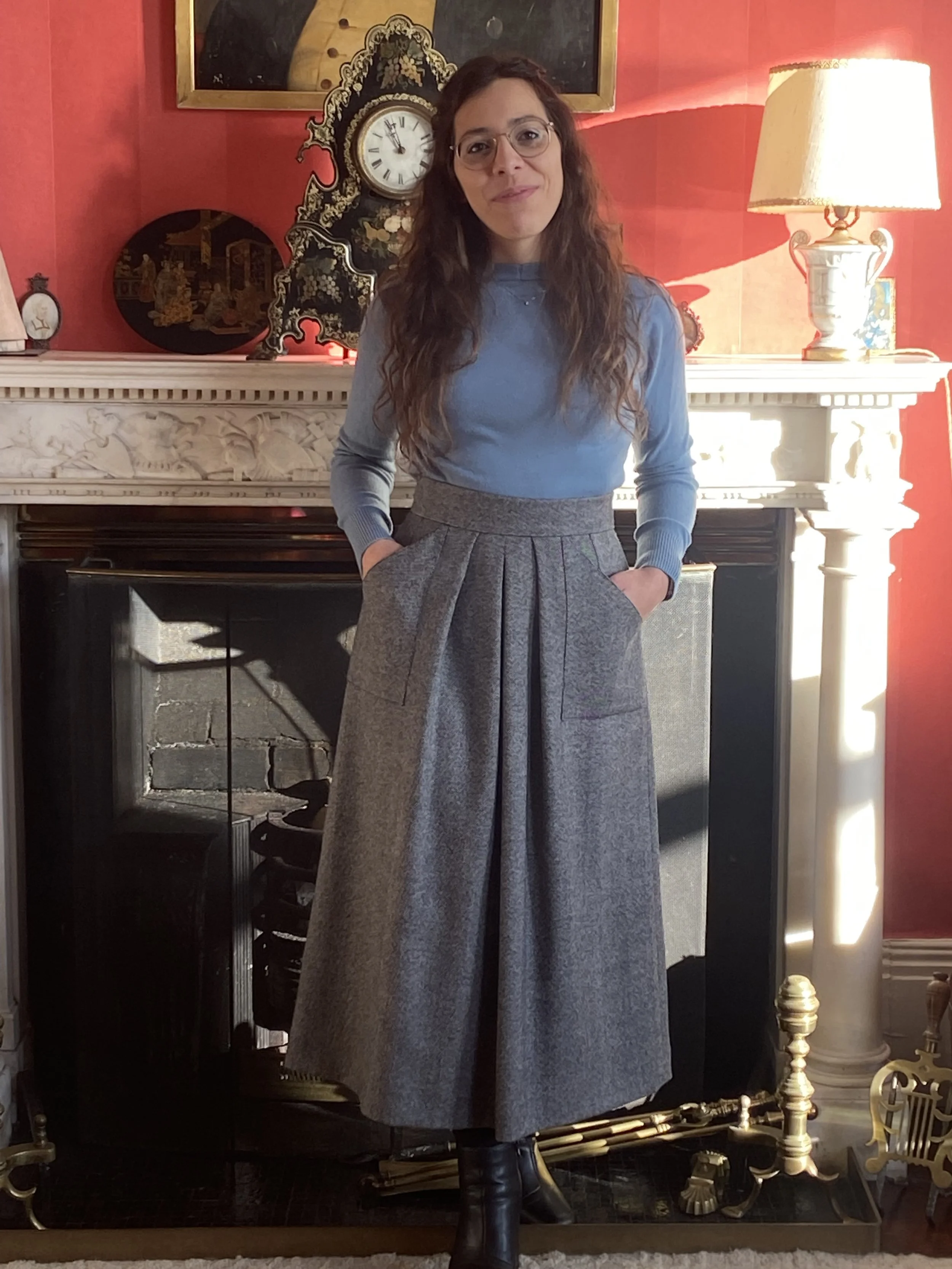 Maxi Skirt with Centre Tucs