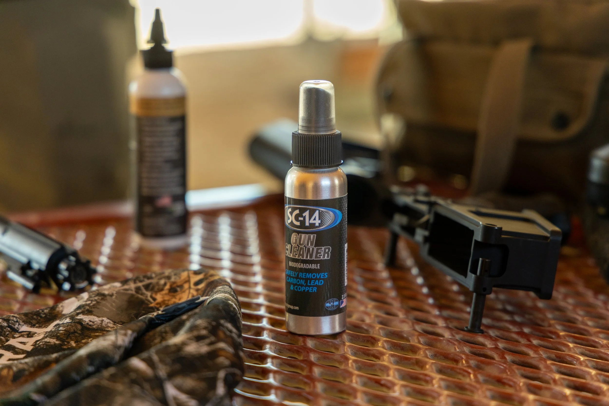 SC-14 Gun Cleaner is safe on all firearm surfaces