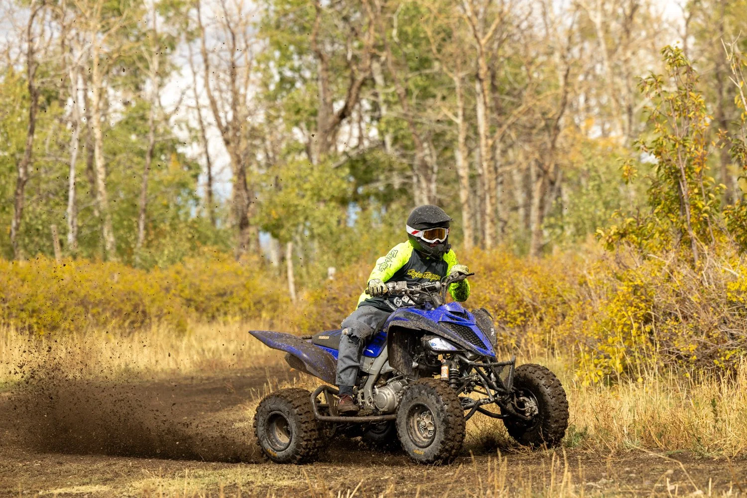 Nick Droste drifting on a Yamaha YFZ450R