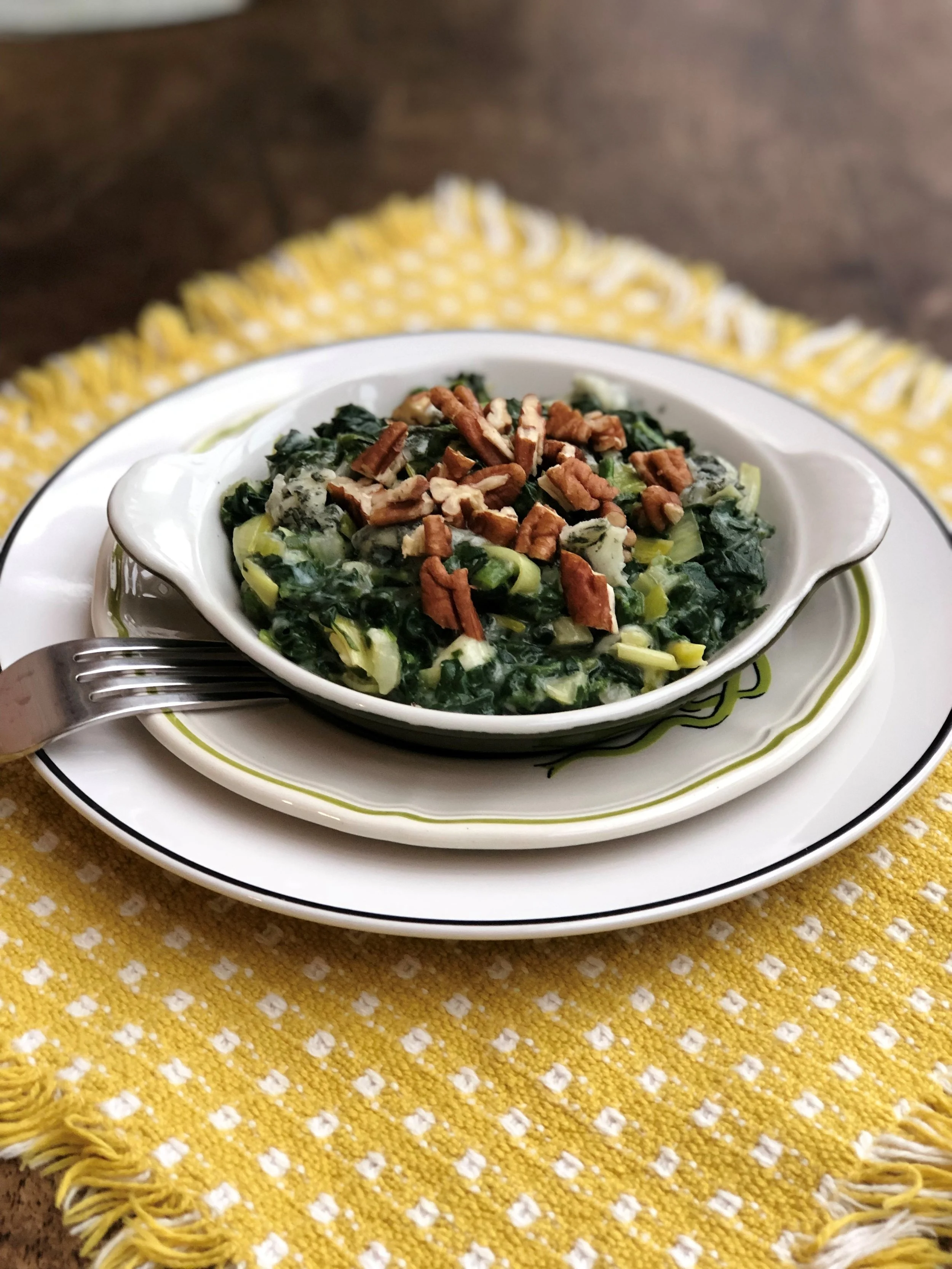 SPINACH AND ROQUEFORT PUREE
