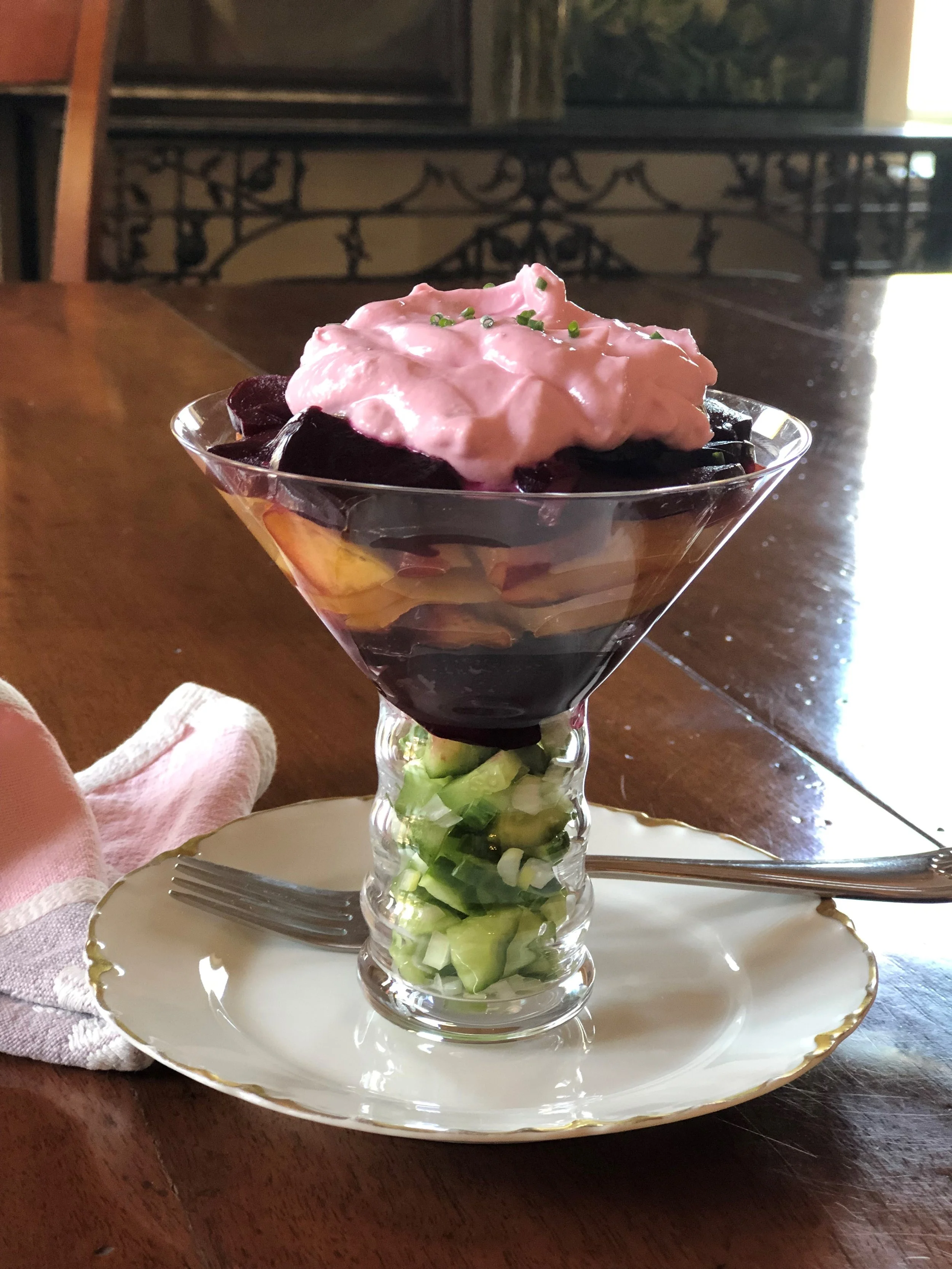 Beet and Fruit Verrine