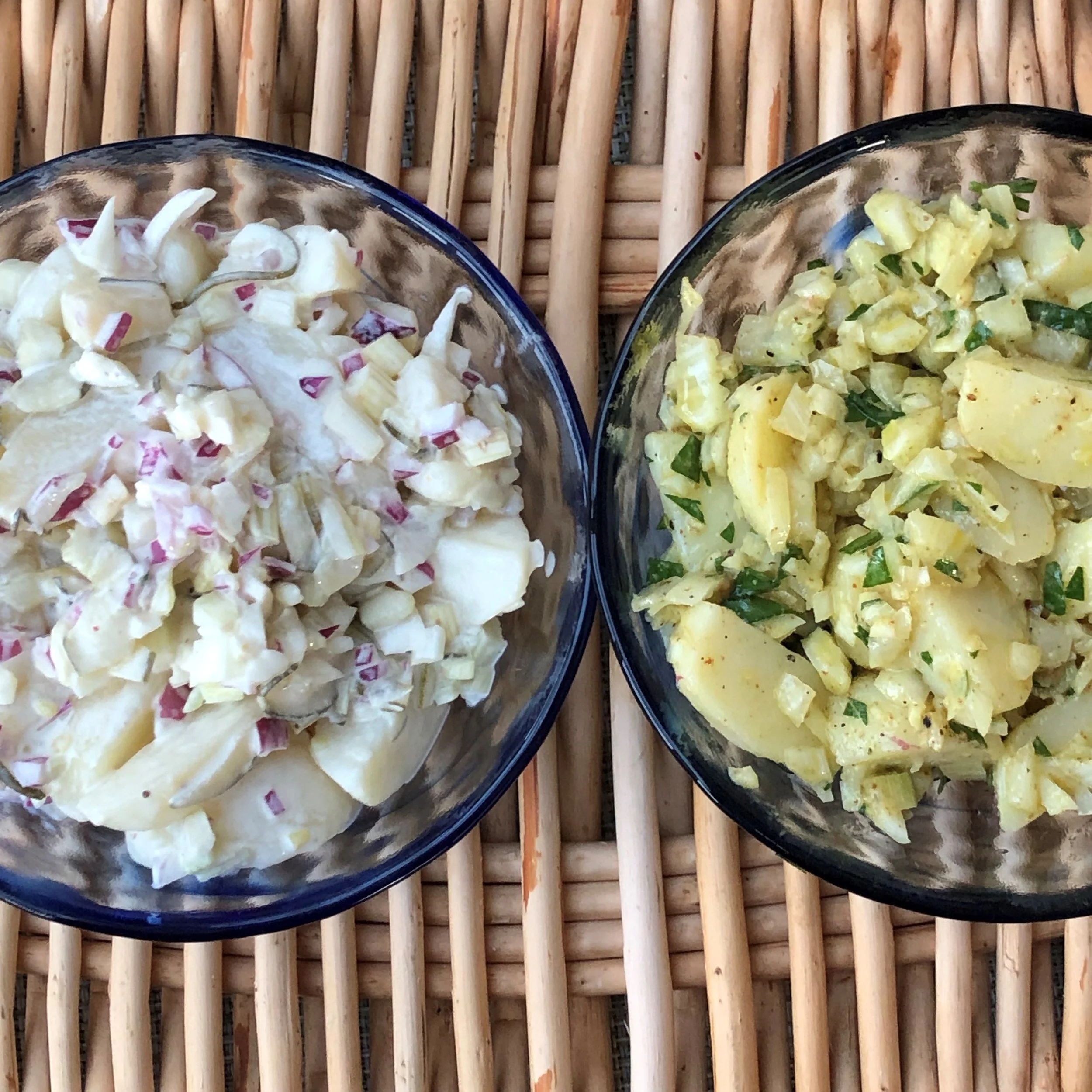 HIS AND HER POTATO SALADS