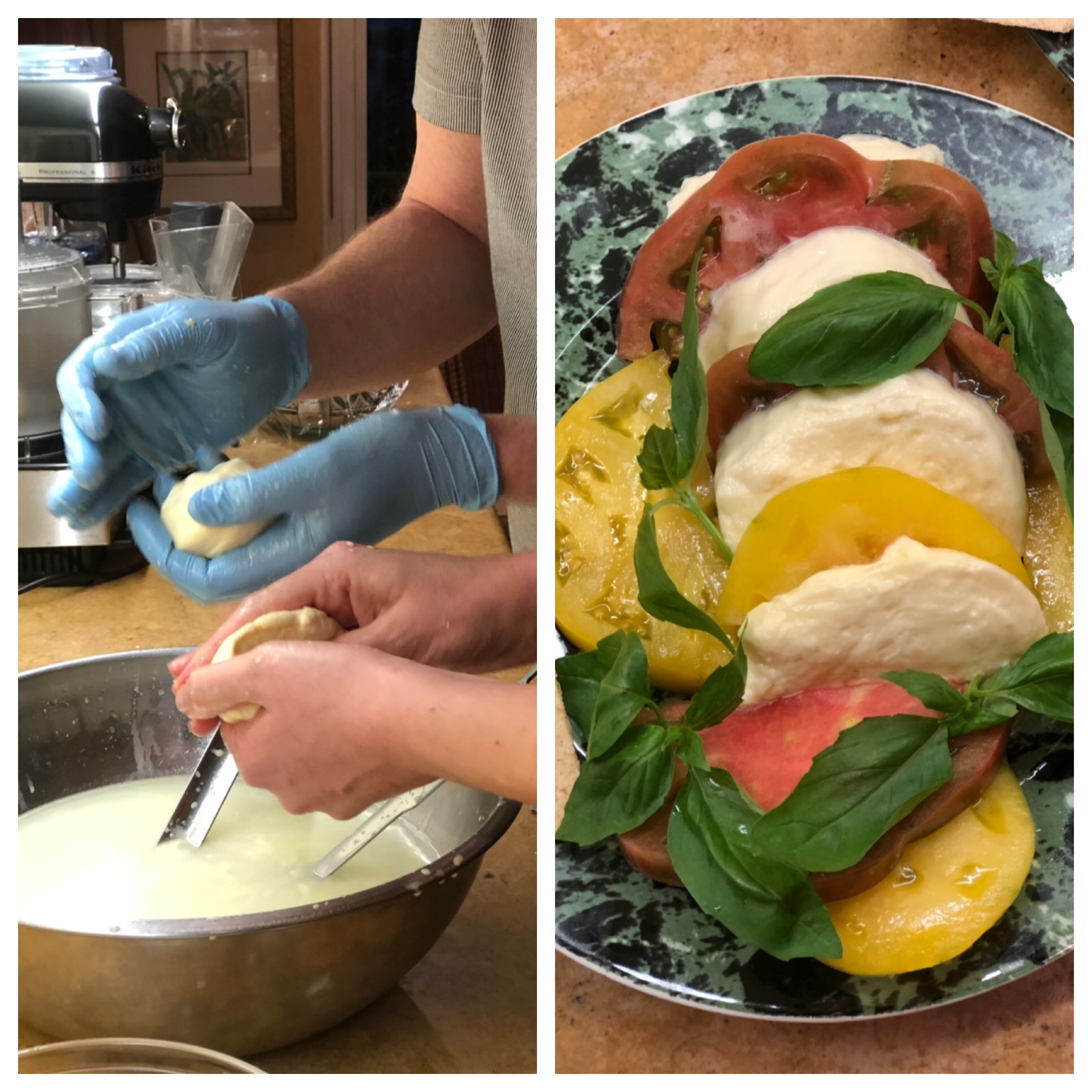 Stretching Mozzarella Curd