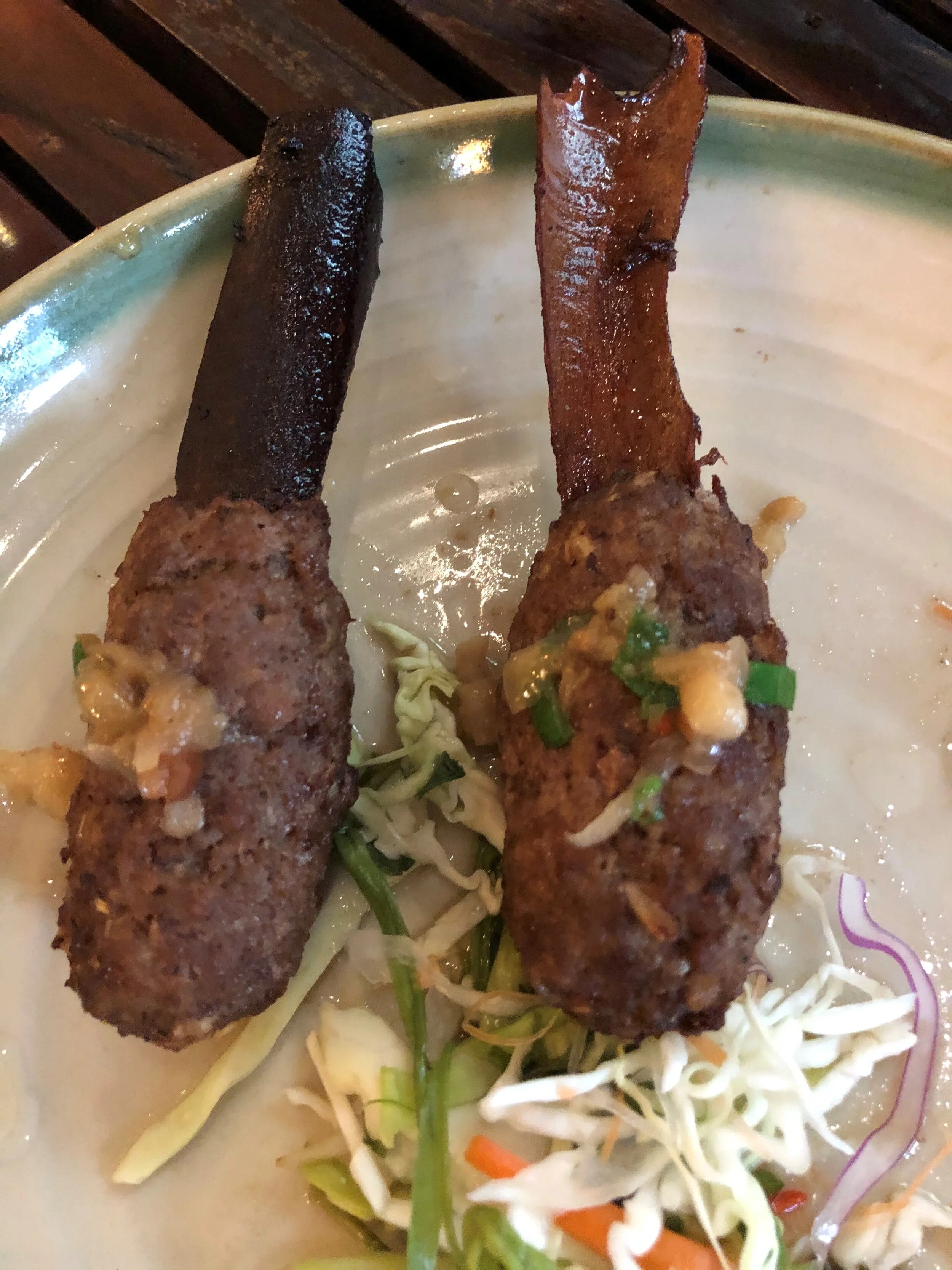 Chă bō xiên quê nuōng (Vietnamese Baked Beef Skewers on Cinnamon Sticks)