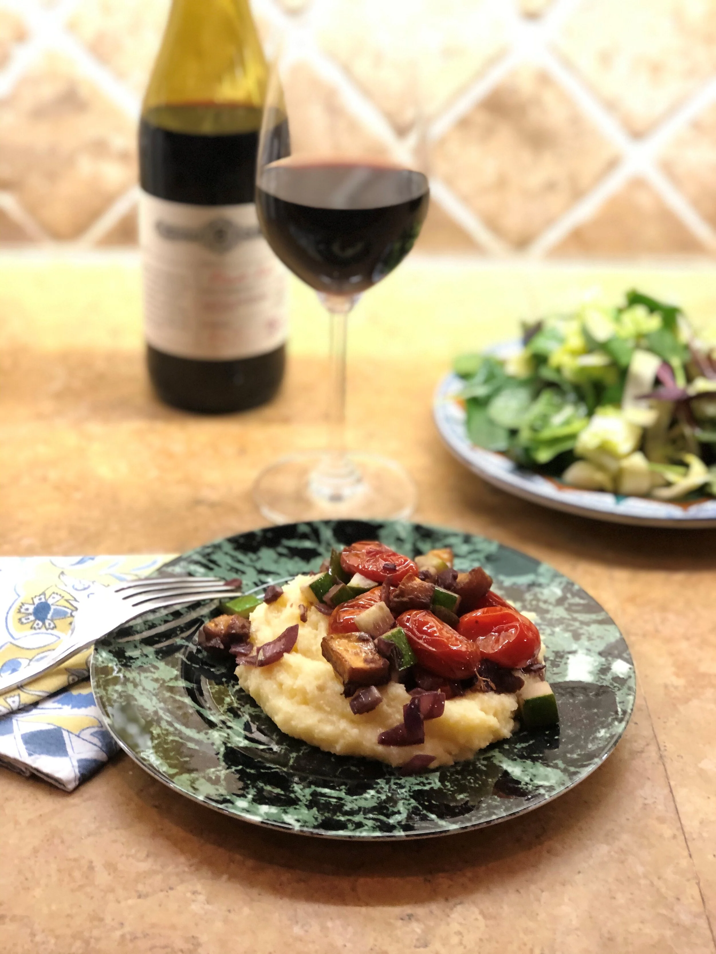 Polenta with a Savory Tomato Topping