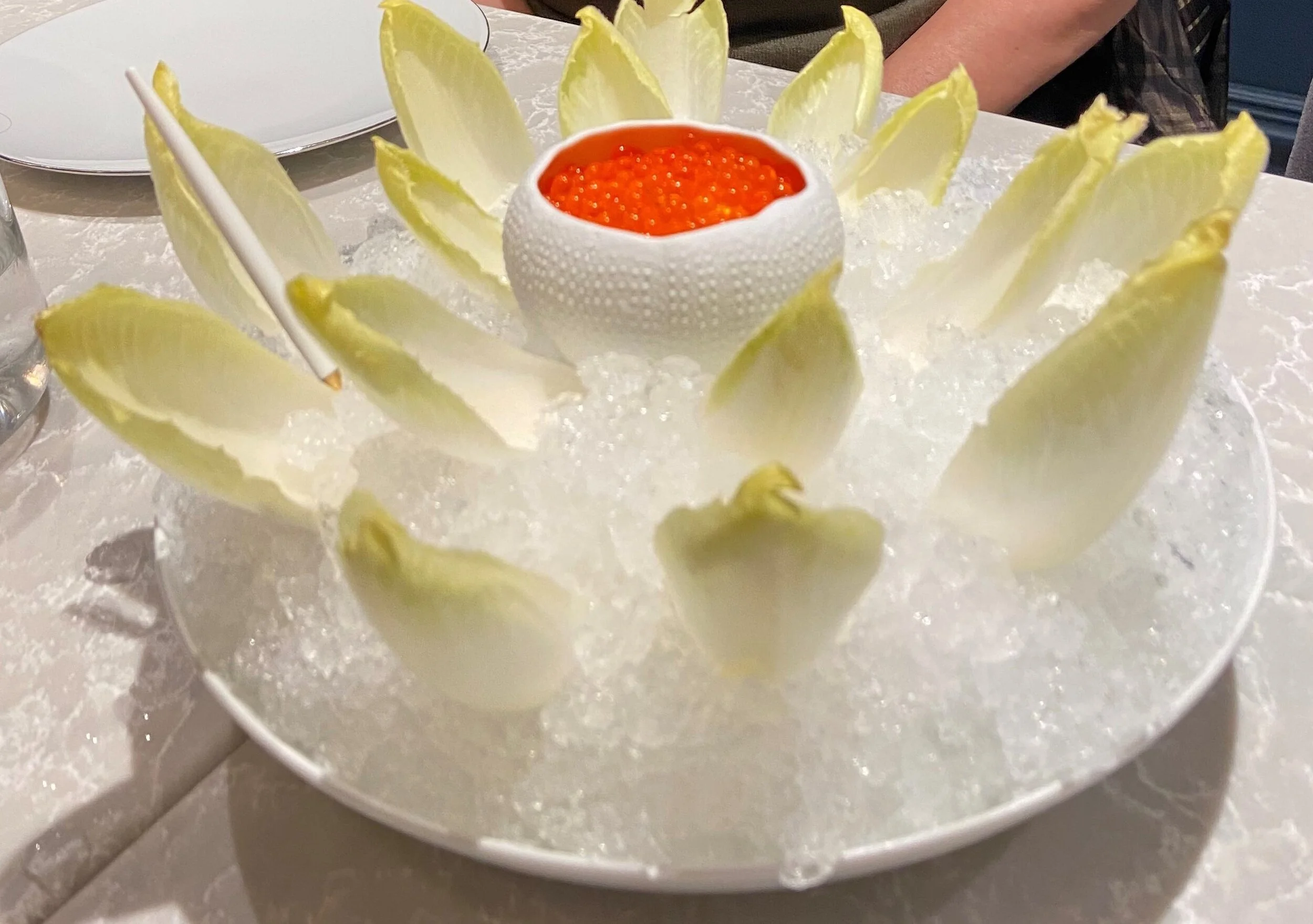French Onion Dip with Salmon Roe 