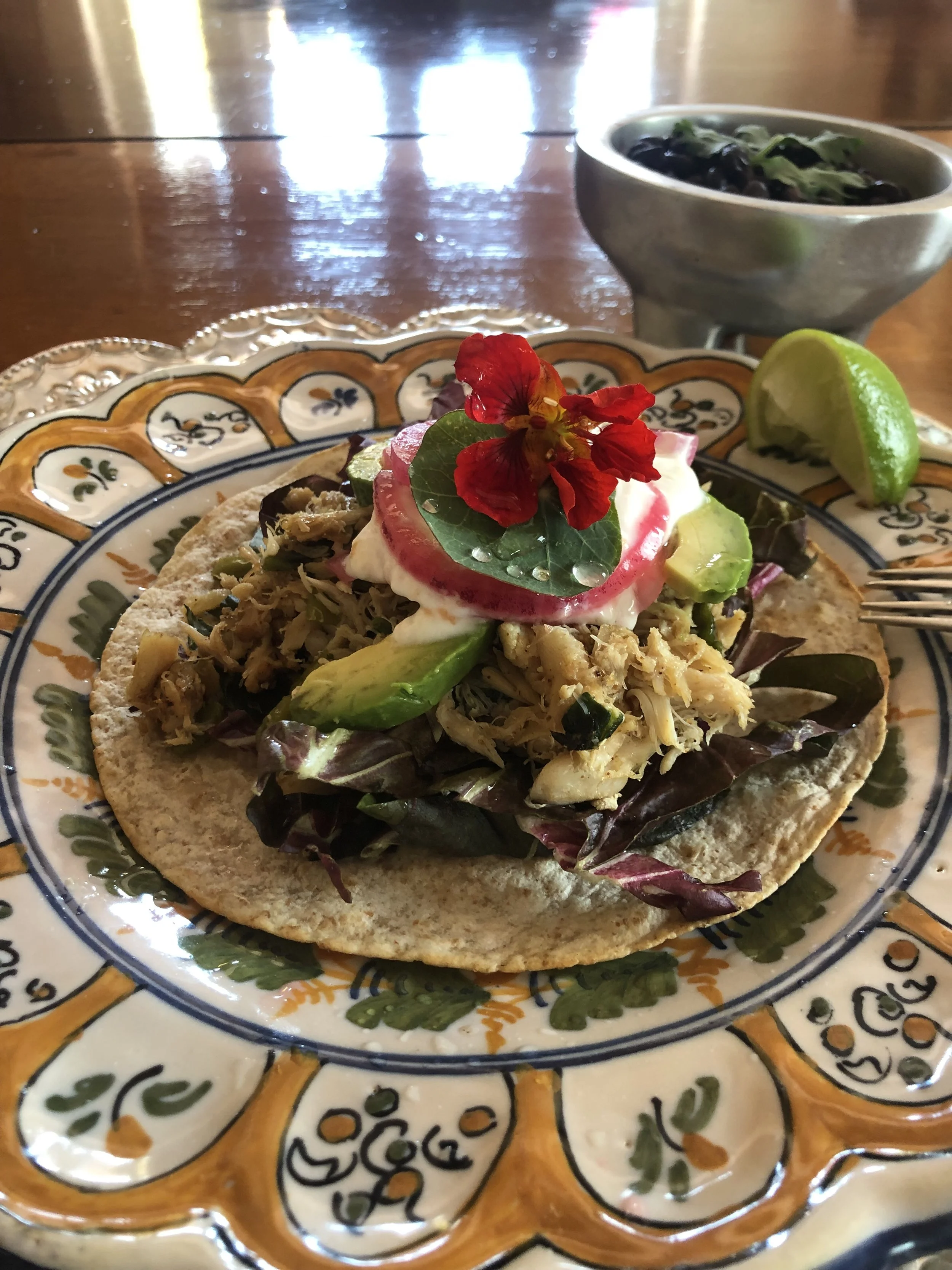 Crab Tostados Made Healthy!