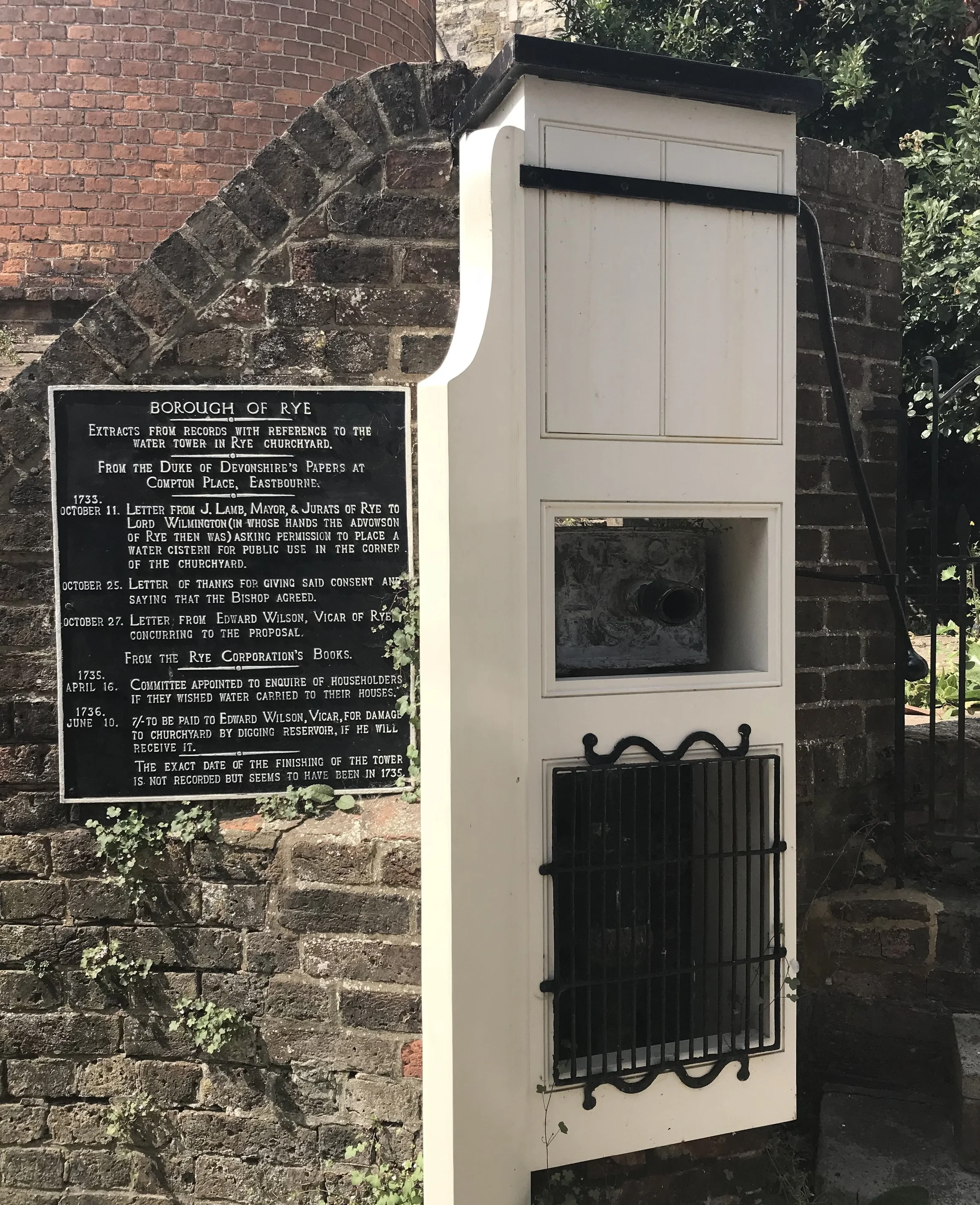 The original 18th Century water cistern
