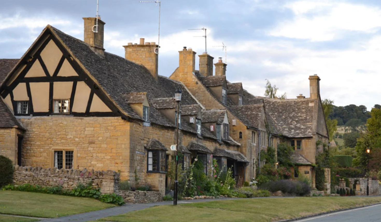 A row of typically attractive houses in Broadway