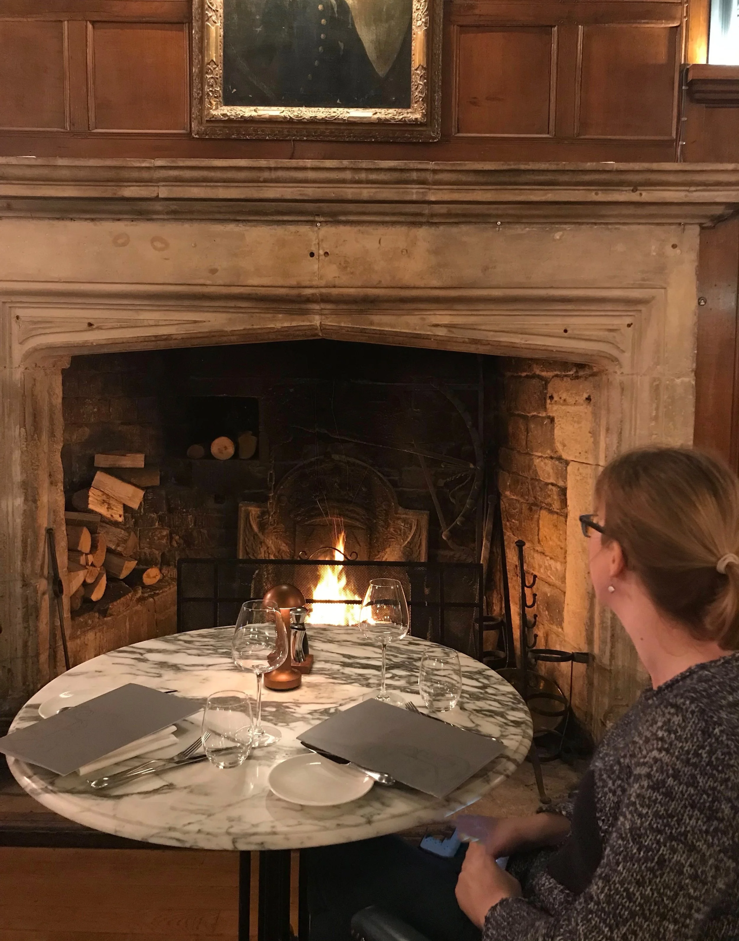Dinner in front of a roaring fire? Oh, alright then