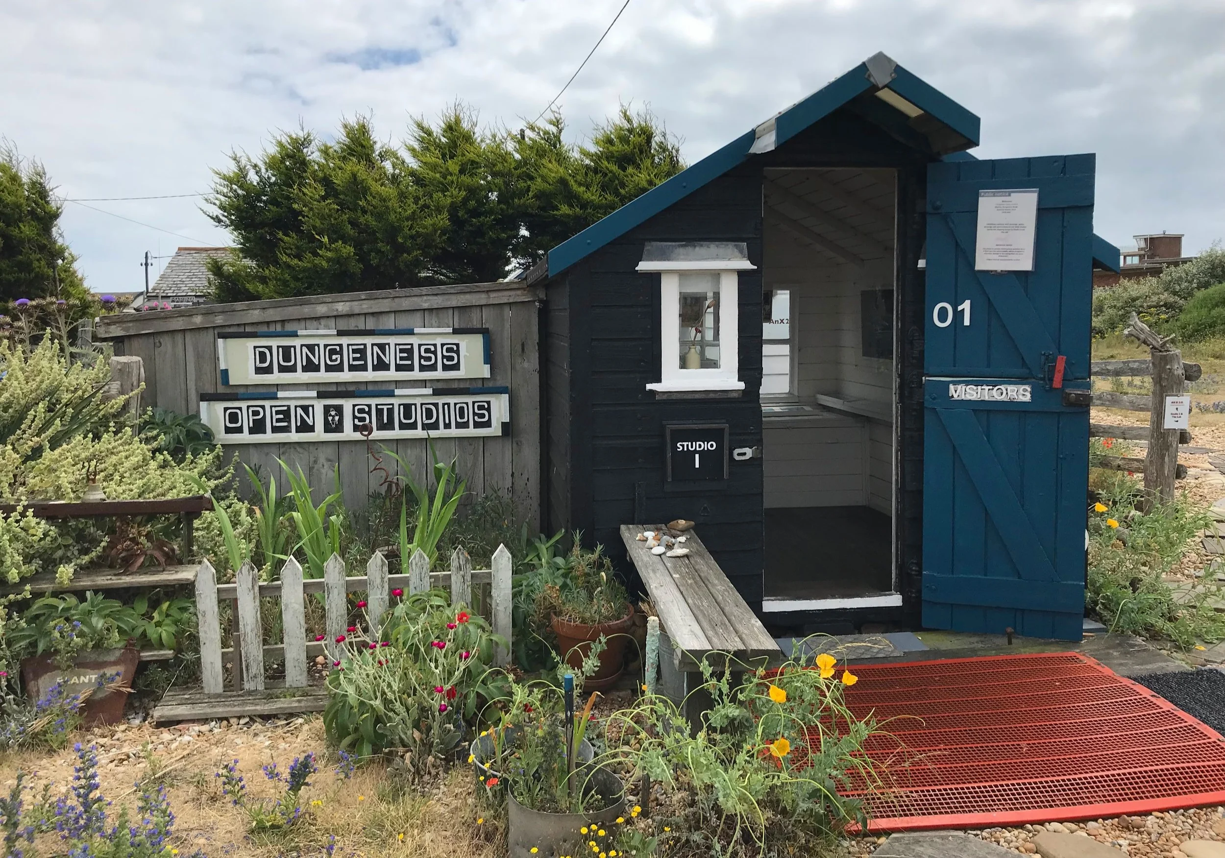 The first of the two tiny shed galleries at Dungeness Open Studio