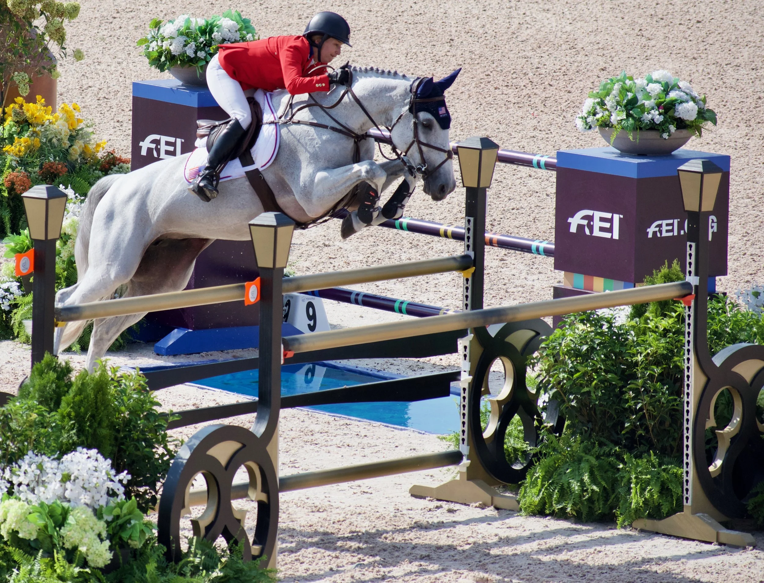 Making it look easy - Laura and Zeremonie take to the air with plenty of room to spare.