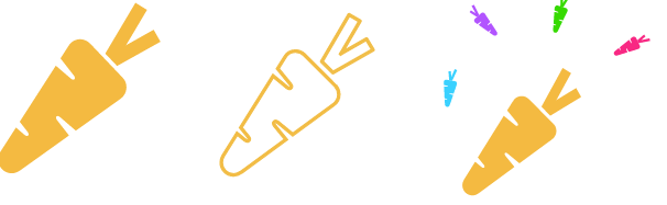 The carrot in the logo represents the ultimate reward in the horse world.