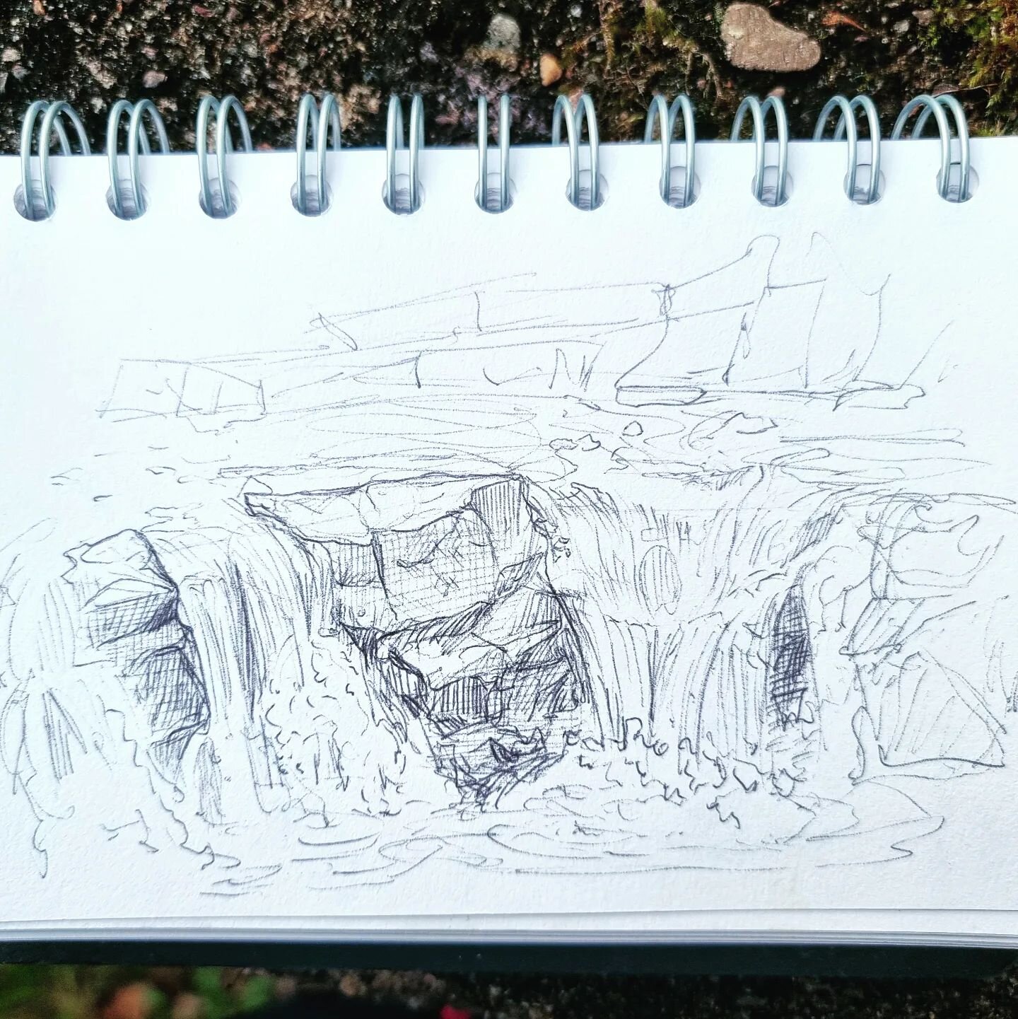 Some sketchbook pages from September &amp; a trip through some of the Outer Hebrides.

Cartridge paper &amp; ballpoint pen.

My pals described the islands as &quot;big sky country&quot; which I liked a lot. It's a tough feeling to capture! But enjoye