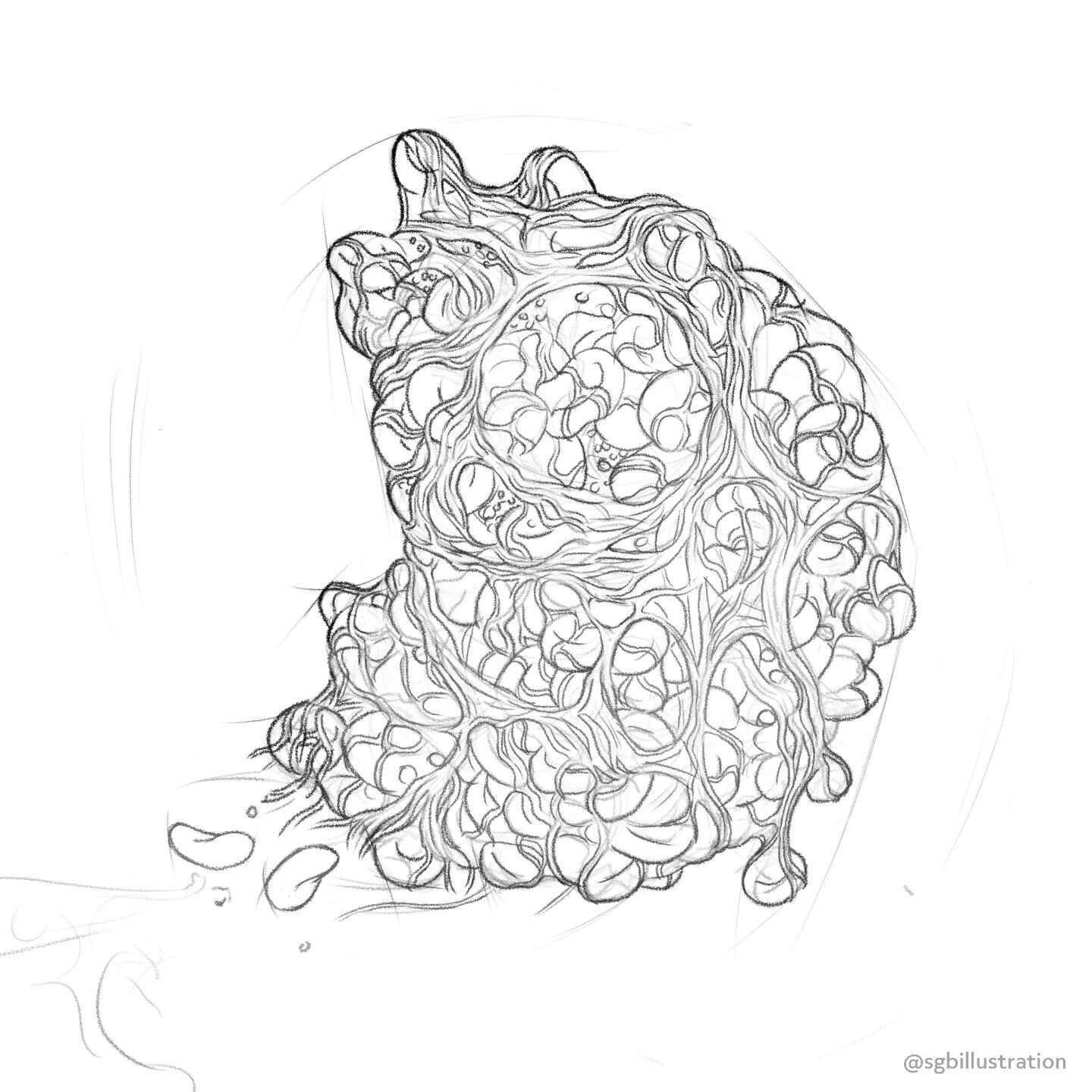Dipping into this year's #sciartink prompts with 'Cardiac disease', here is a juicy thrombus heading off to explore greener pastures.

Sketched in #procreate, swipe to see the process. 

Had initially decided to take a rest this year, until seeing ev