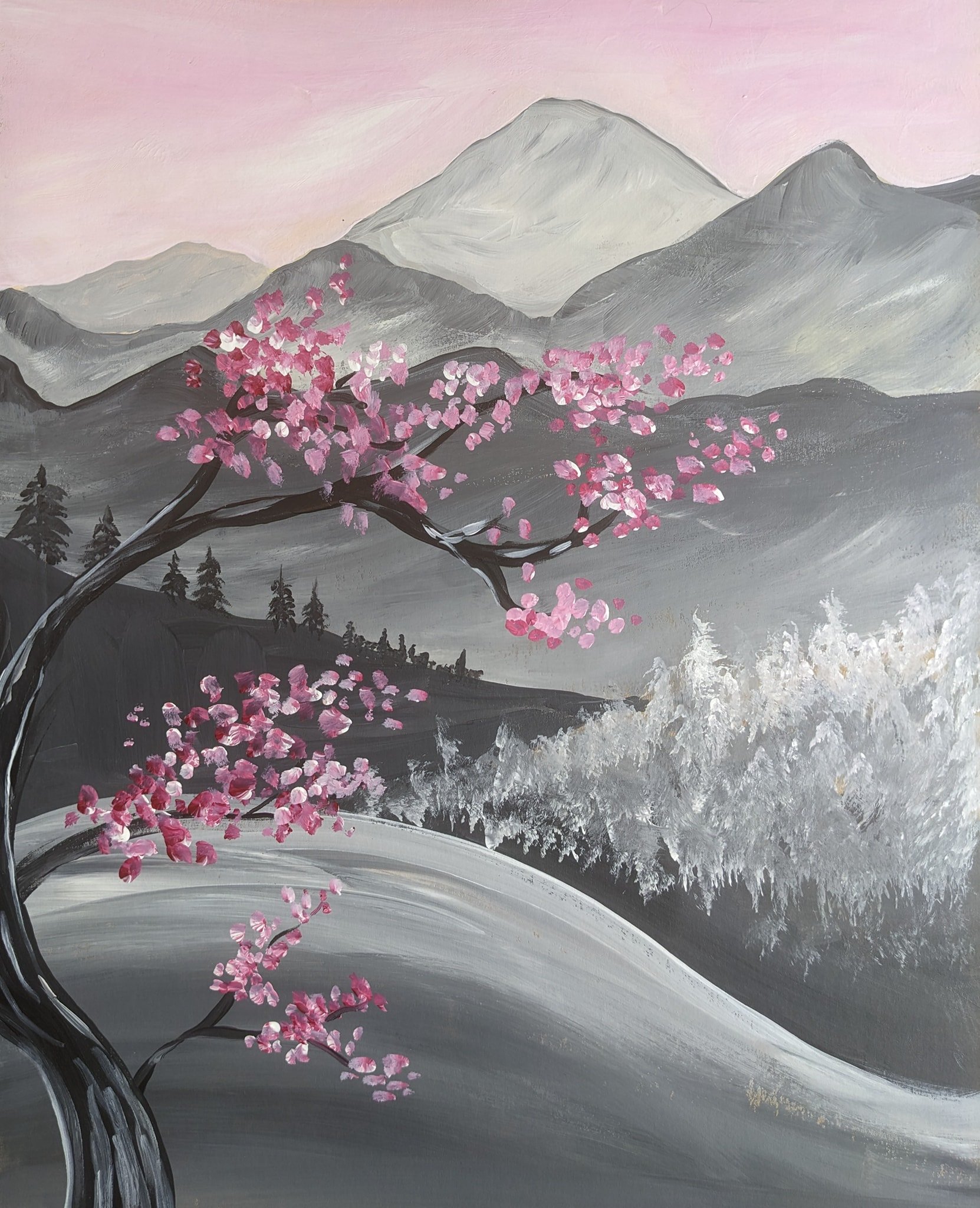 41 - Mountains &amp; Cherry Blossoms