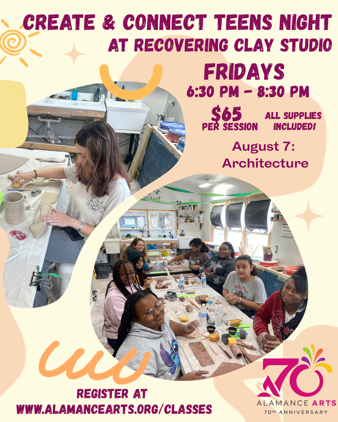 Create & Connect Teens Night at Recovery Clay Studio