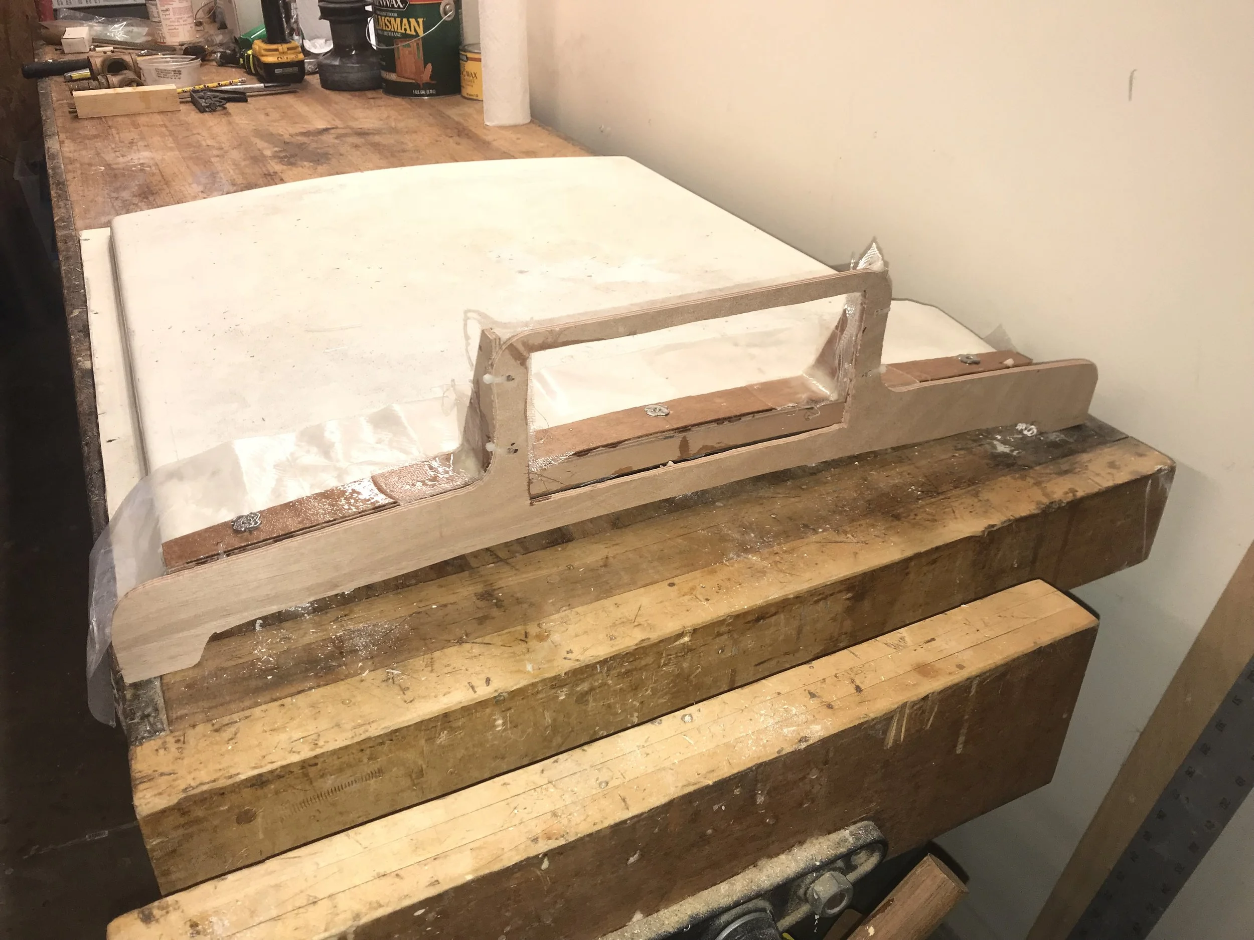  I started with a plywood  frame 