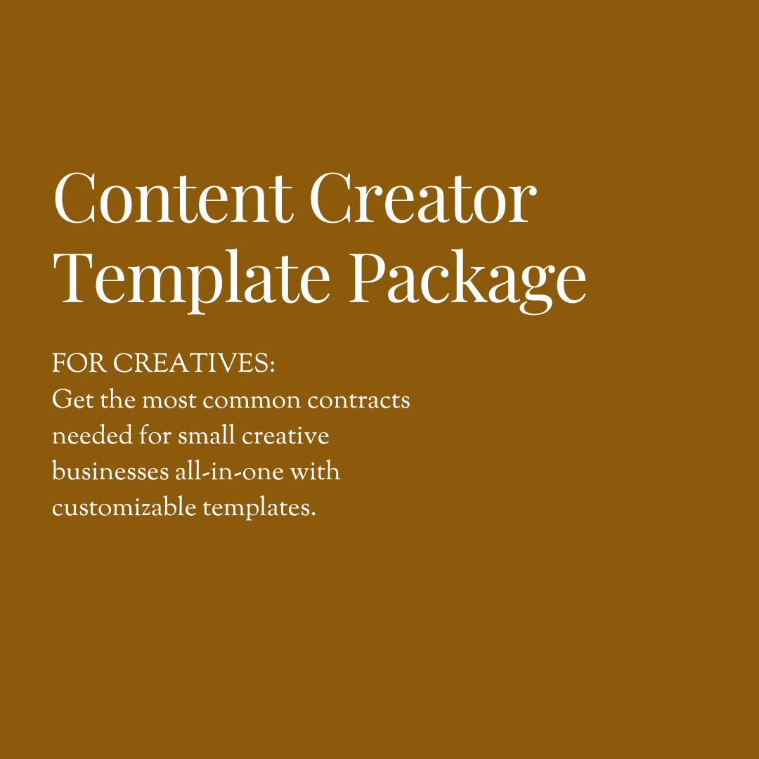 Content Creator Template Package