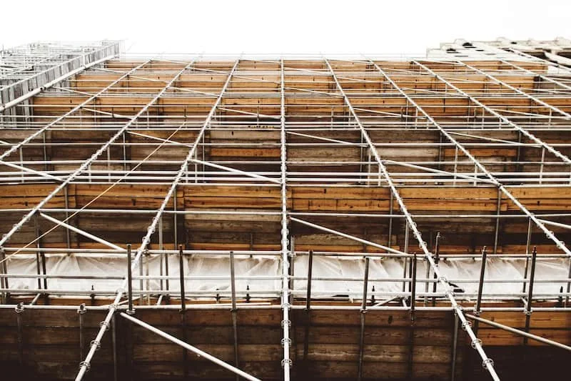 Scaffolding on a building