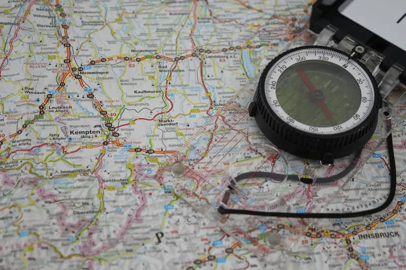 a map and compass