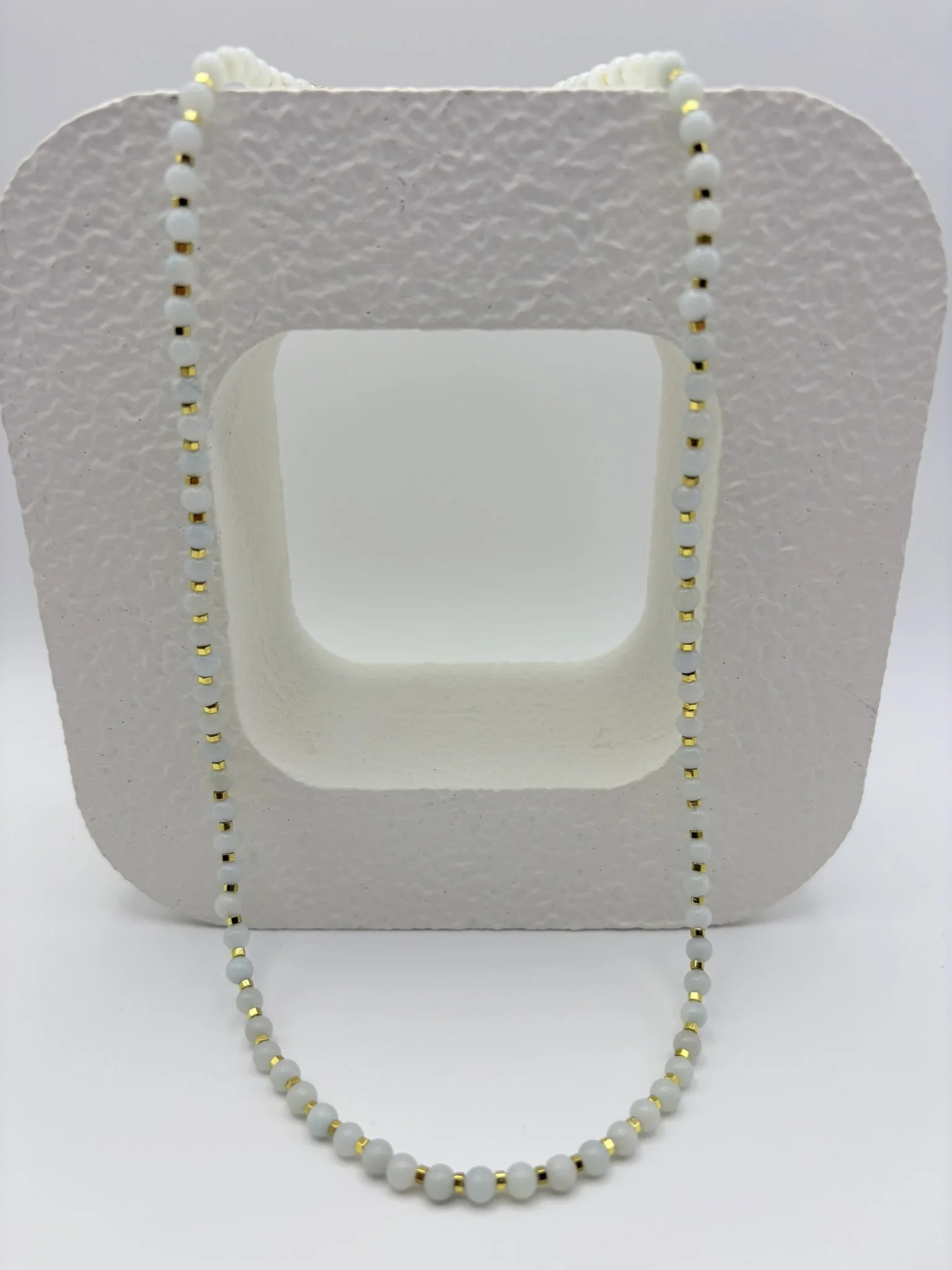 Amazonite Dainty Beaded Stacking Necklace