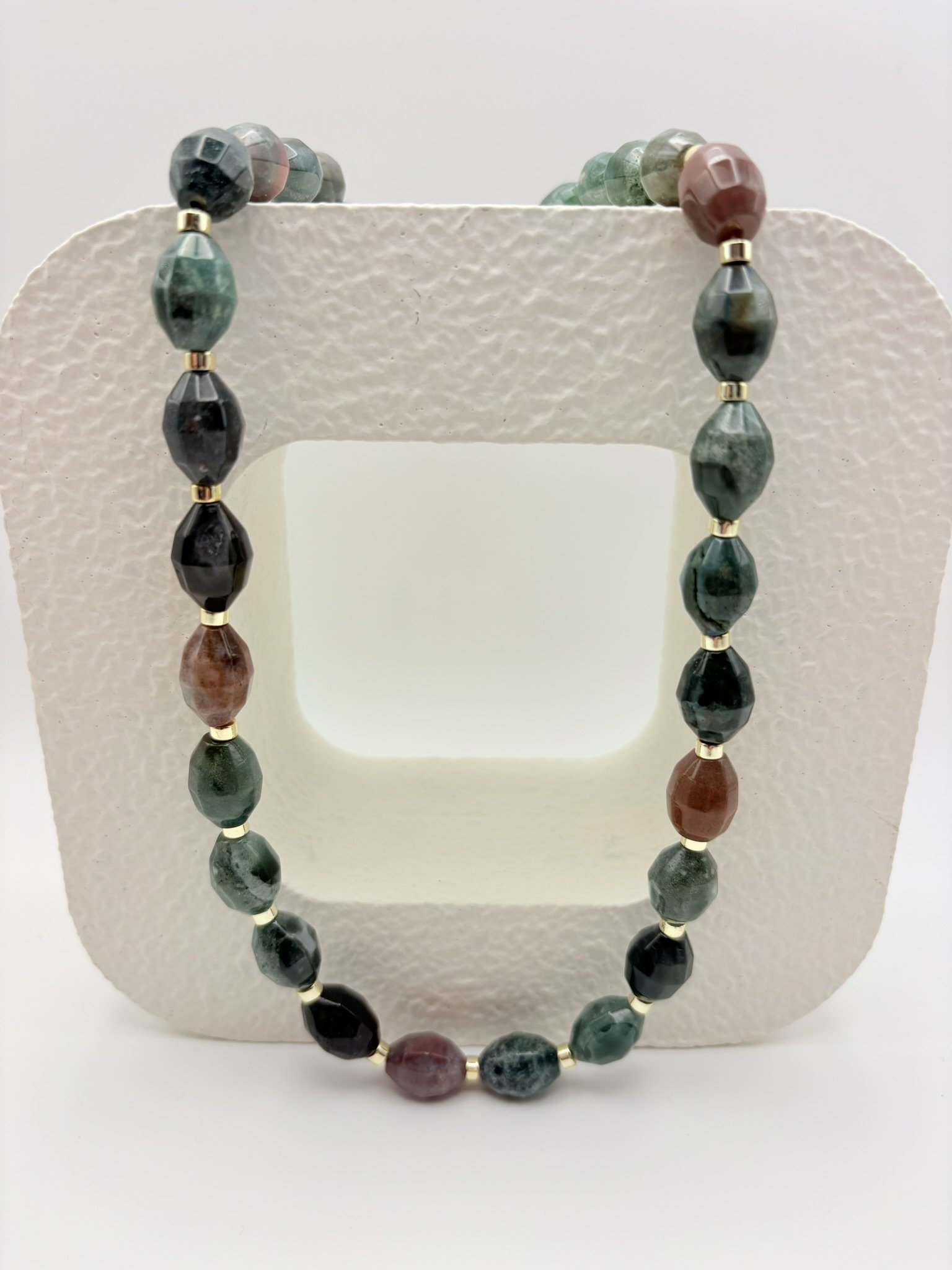 Indian Agate Statement Necklace