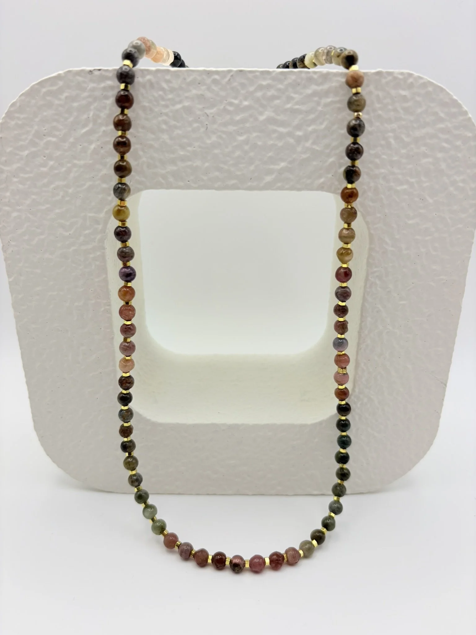 Tourmaline Beaded Stacking Necklace