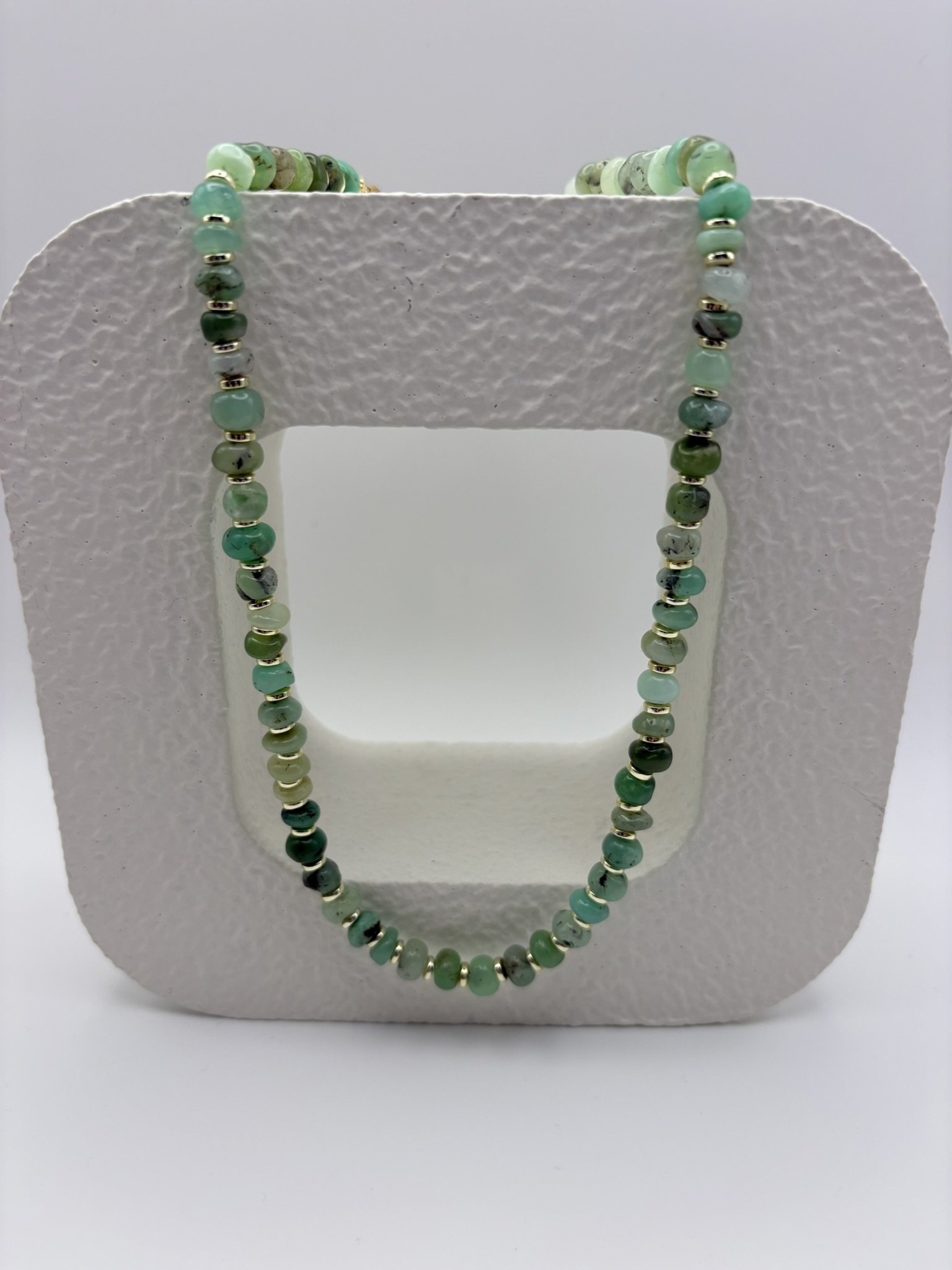 Chrysoprase Gemstone Necklace