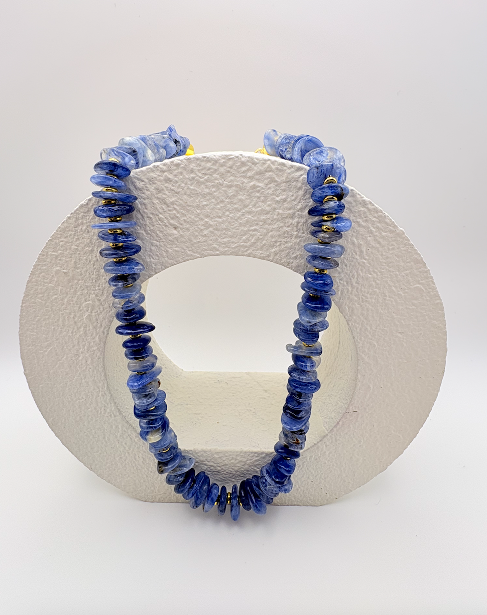 Sodalite Gemstone Chip Necklace