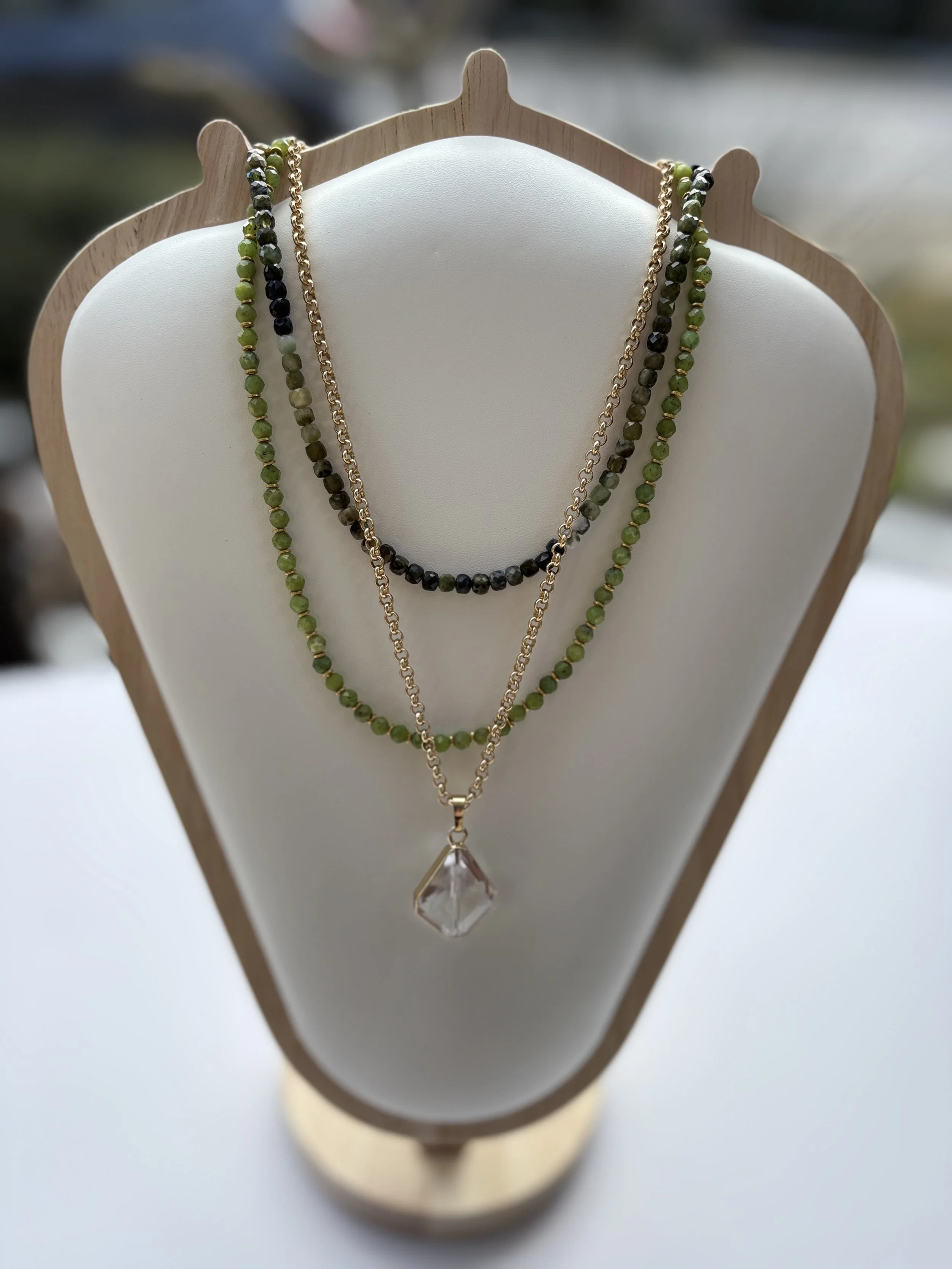 Gold Plated Necklace with Crystal Charm