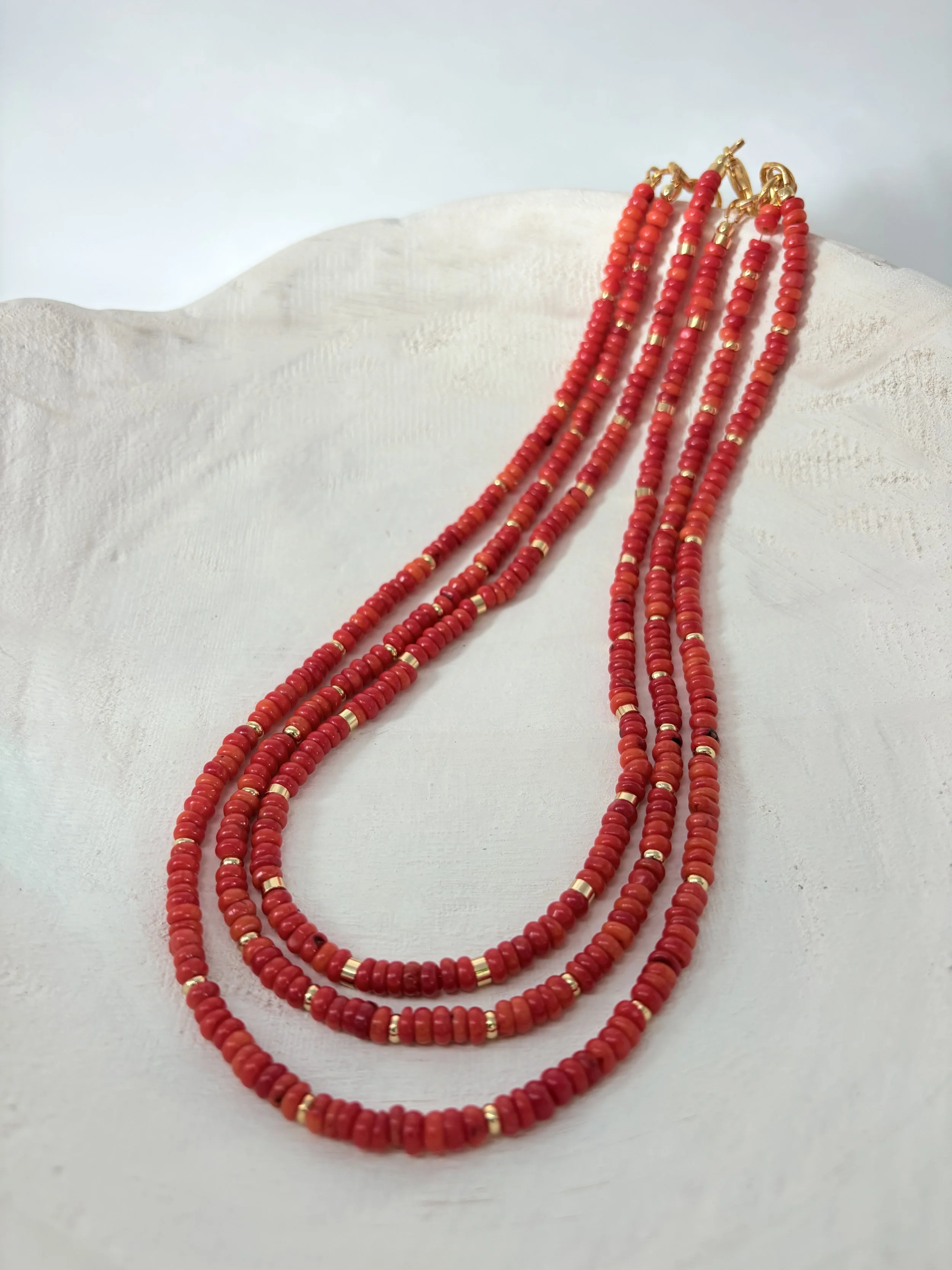 Coral Stacked Necklace