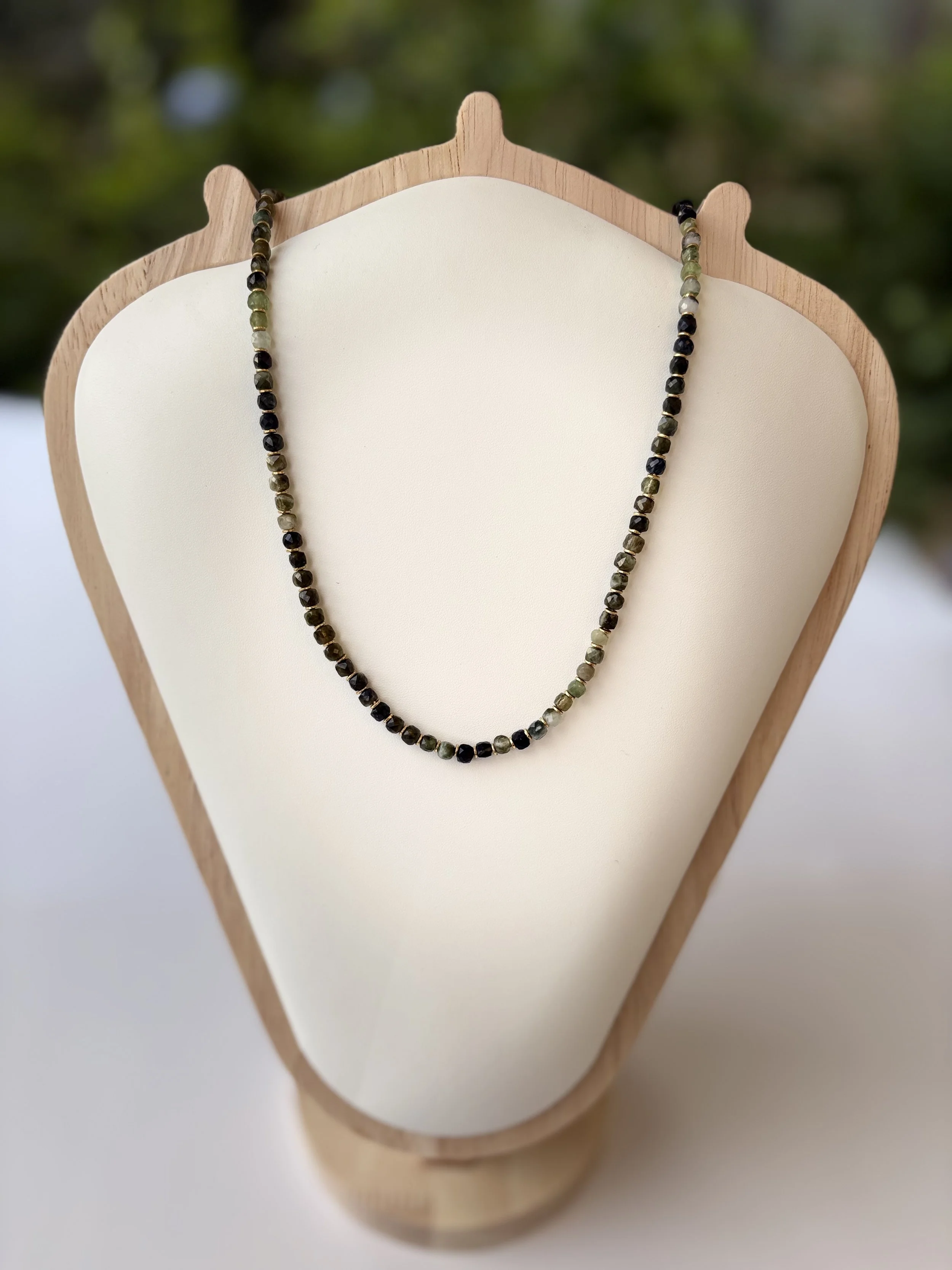Tourmaline Beaded Stacking Necklace
