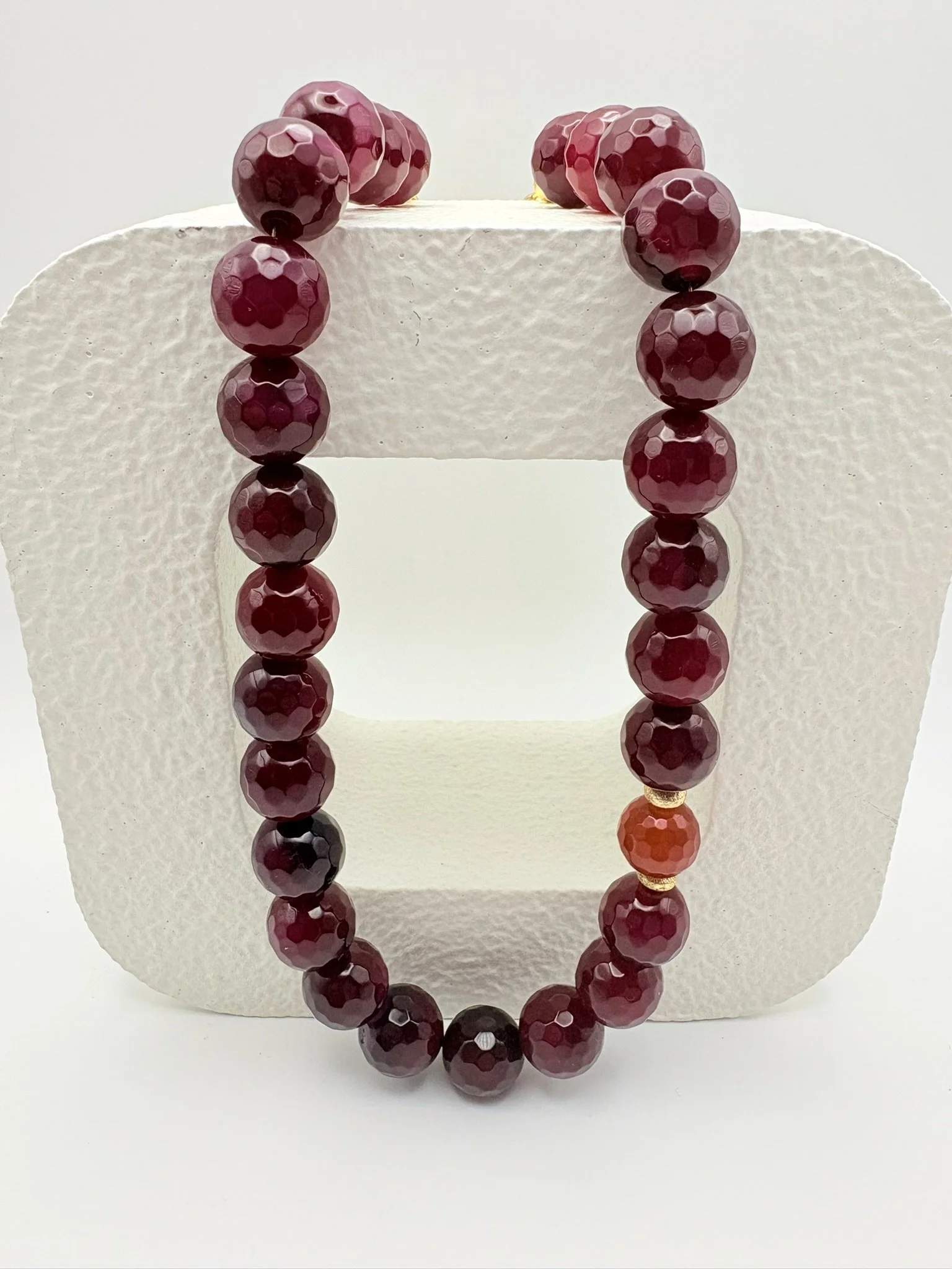 Red Agate Round Natural Necklace