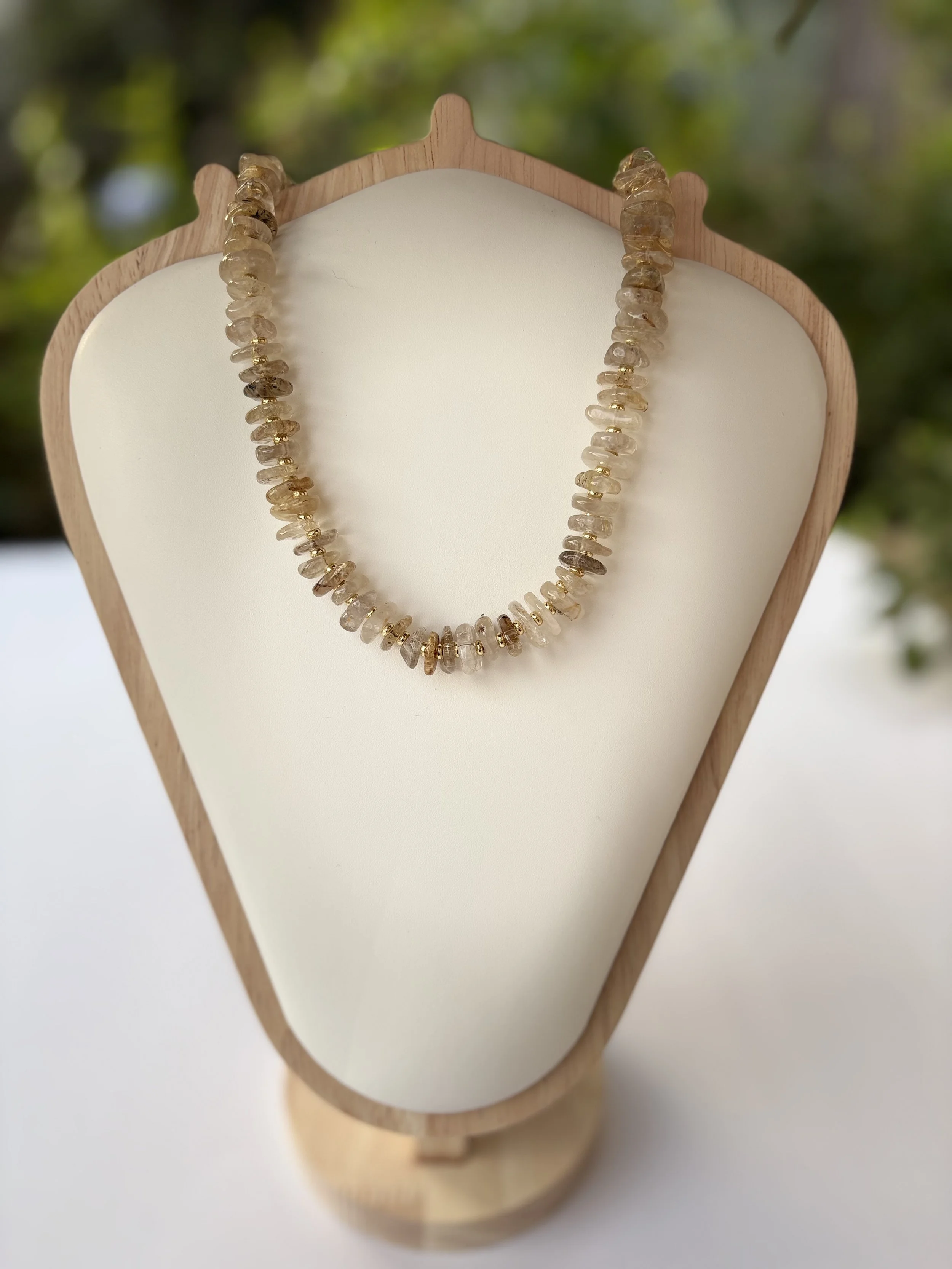 Rutilated Quartz Chip Necklace