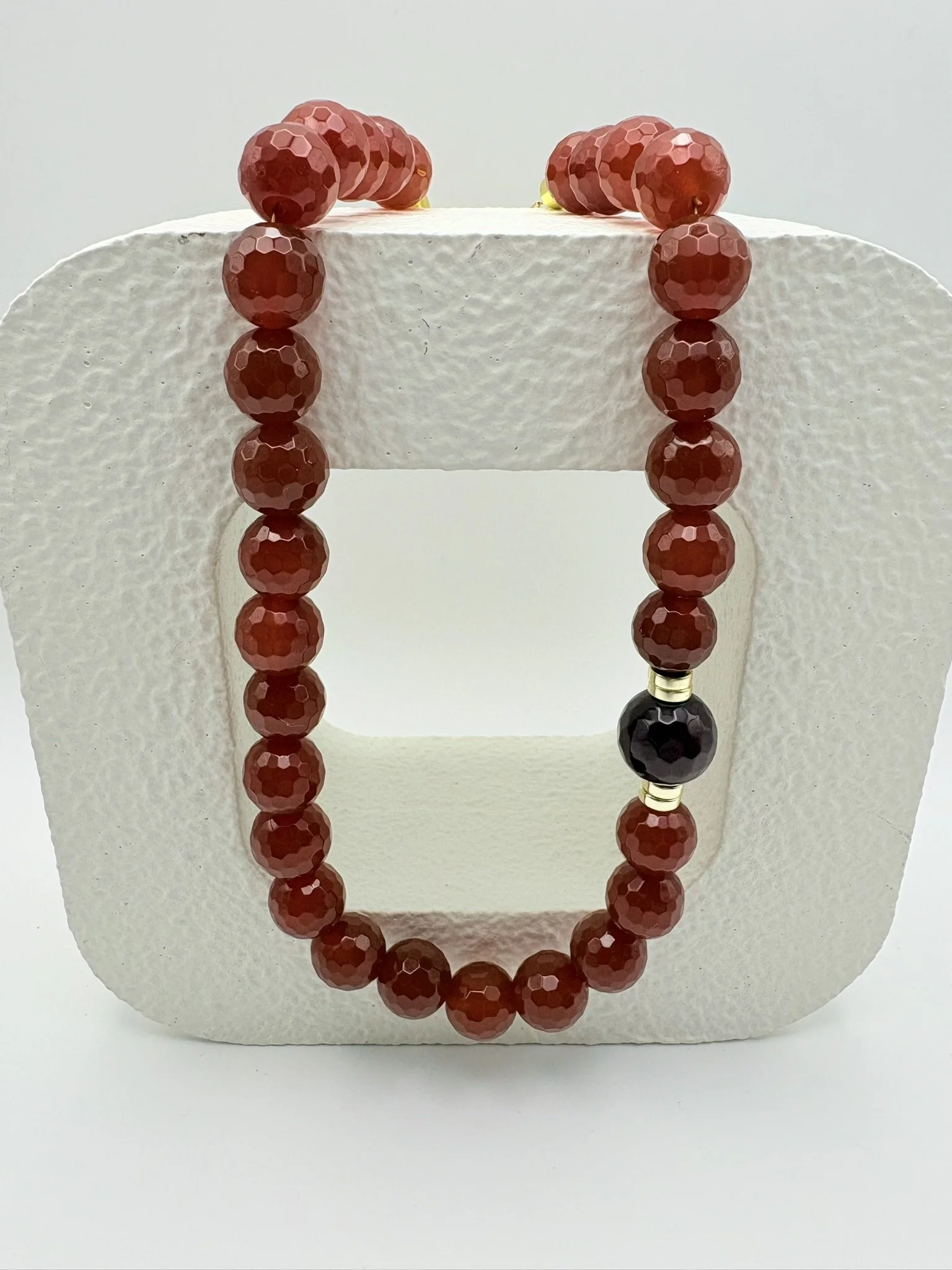 Red Agate Statement Necklace