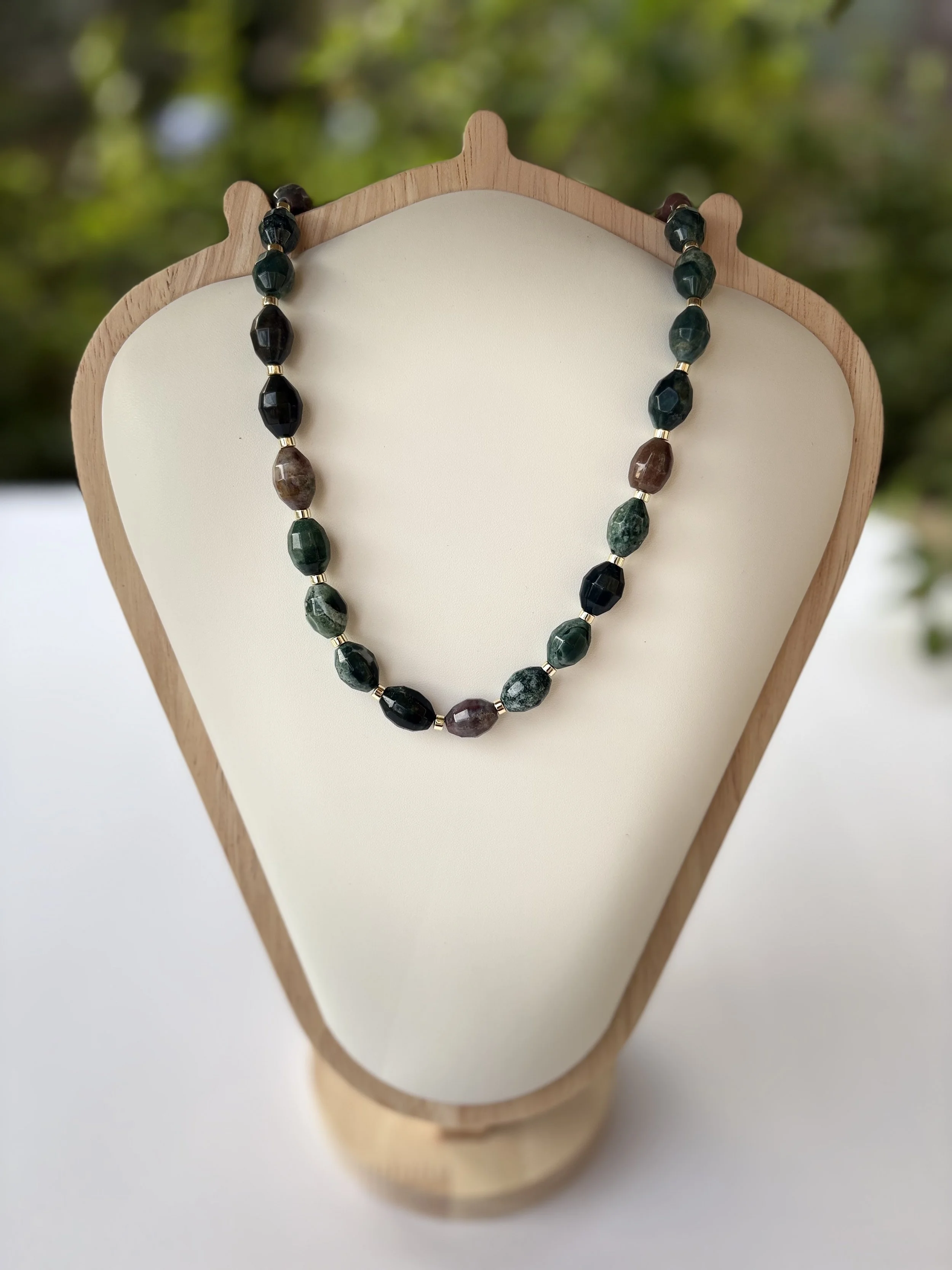 Indian Agate Statement Necklace