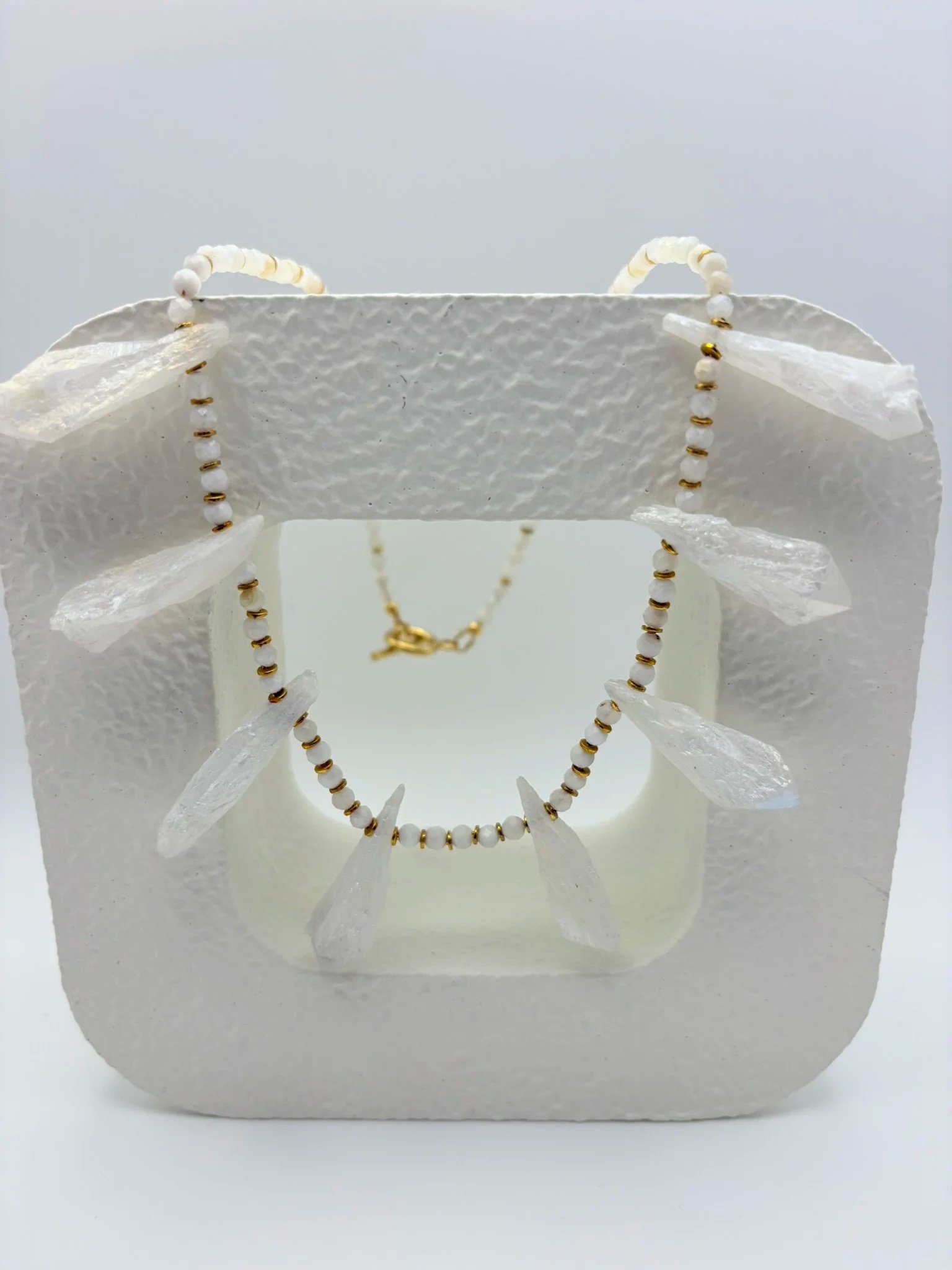 Mother of Pearl Statement Necklace
