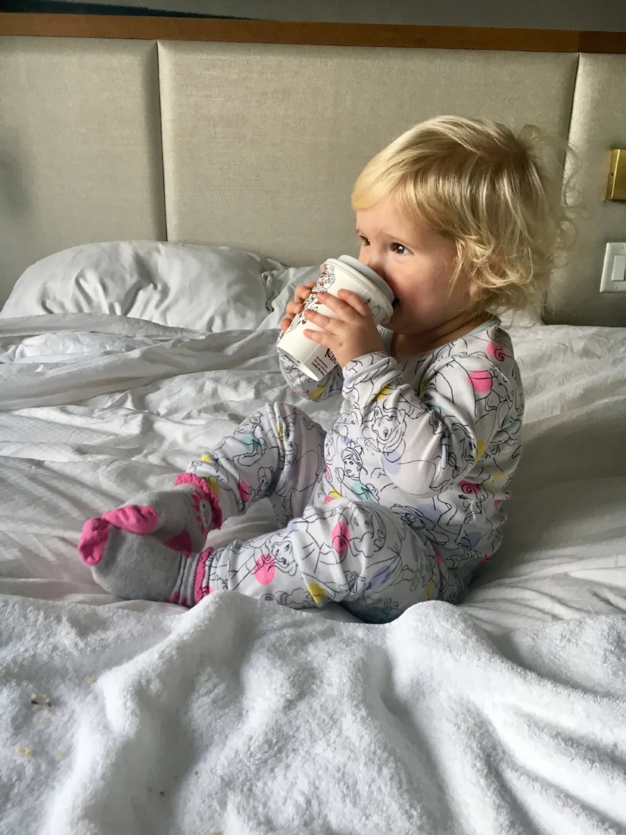 "Haha, Mom! Little do you know, I don't sleep because I drink Americanos all day!" 