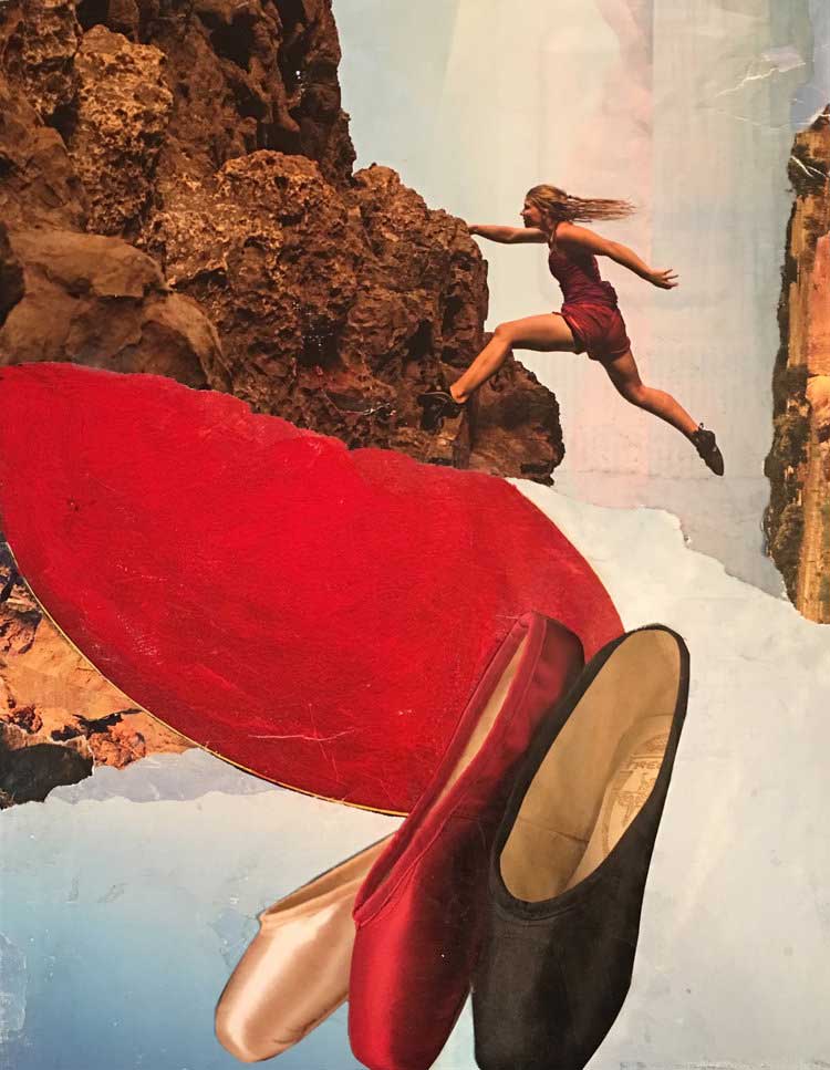 Jerelle Kraus Collage Art - Red