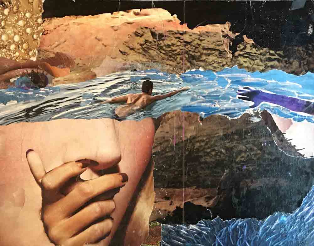Jerelle Kraus Collage Art - River Reach