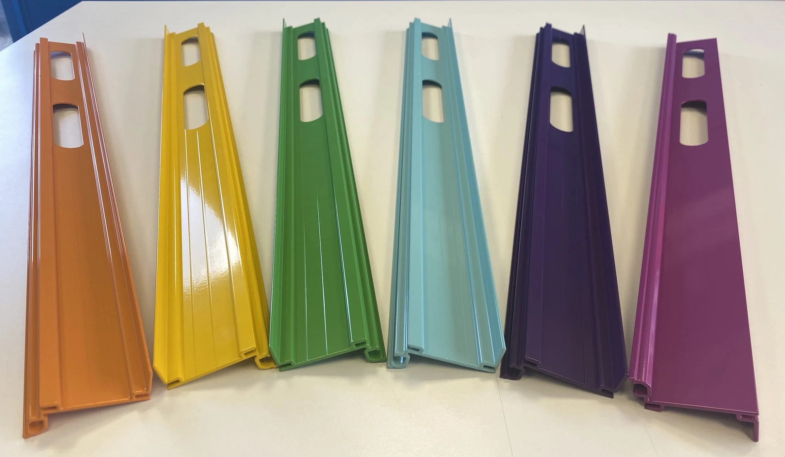 Colourful aluminium powder coating for children's hospital Powdertech