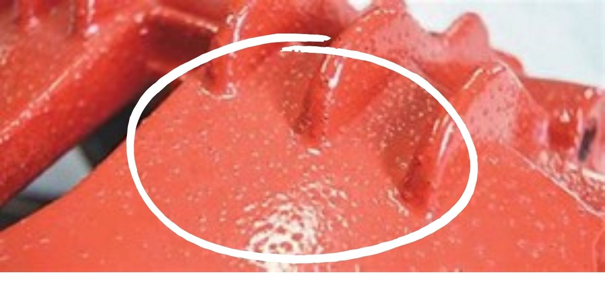 Outgassing on metal surface