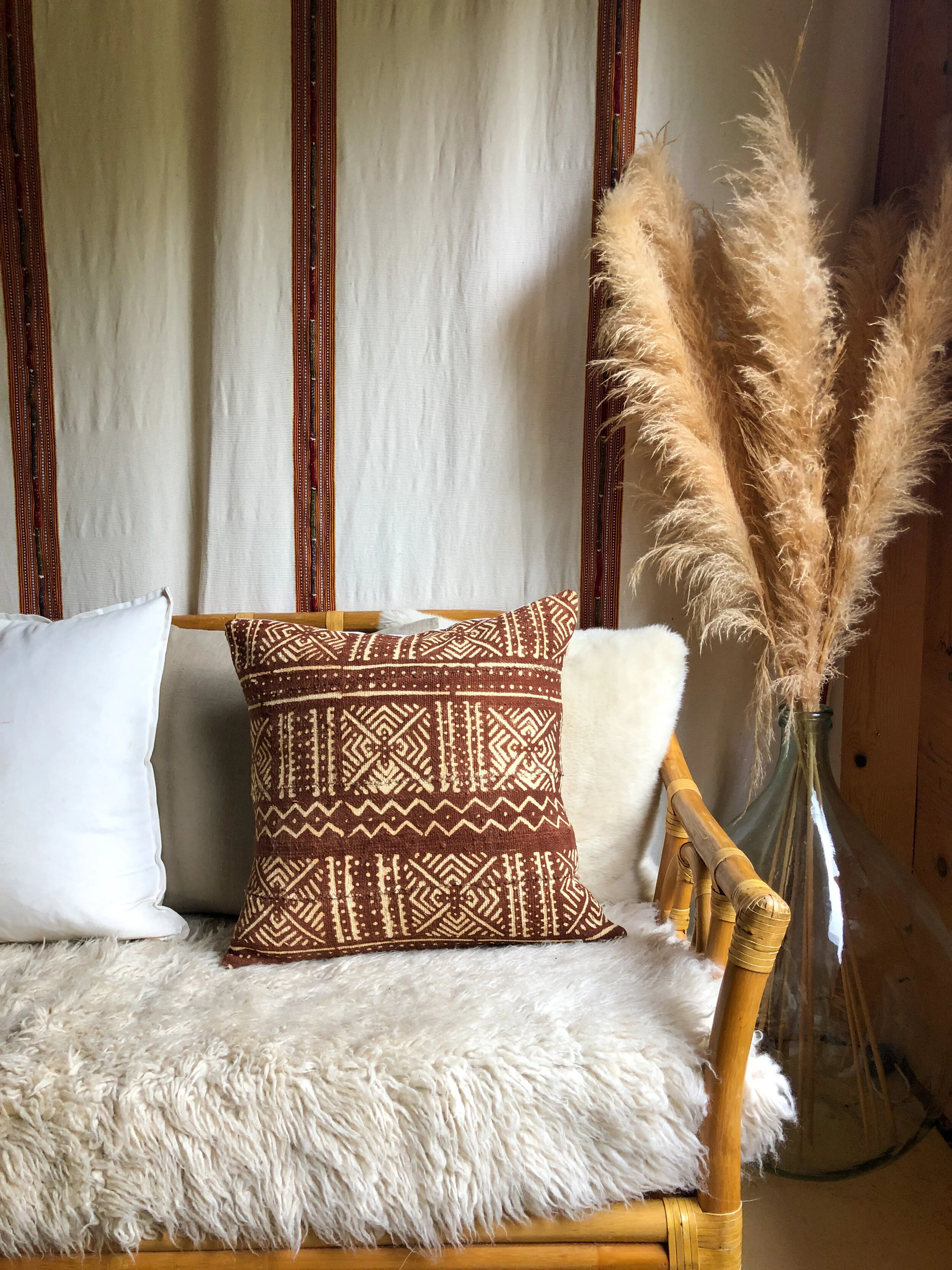 [rust 07] Mud Cloth Pillow