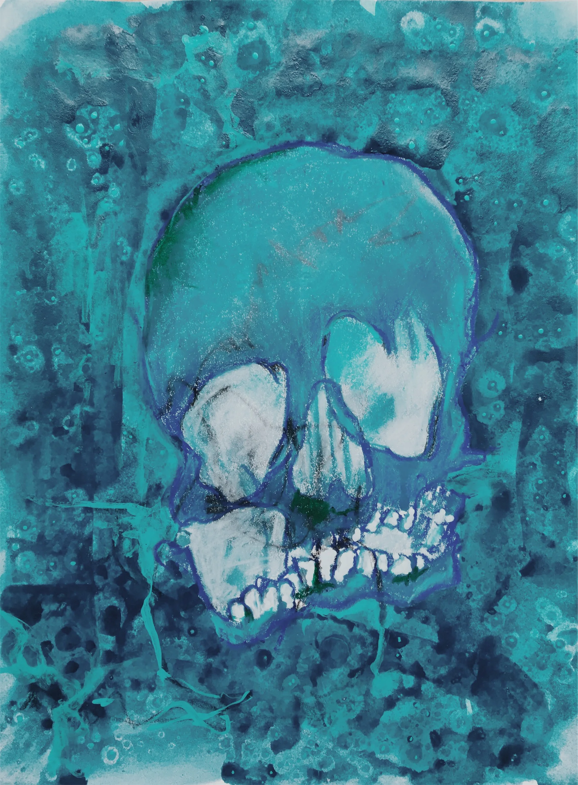 TEAL SKULL