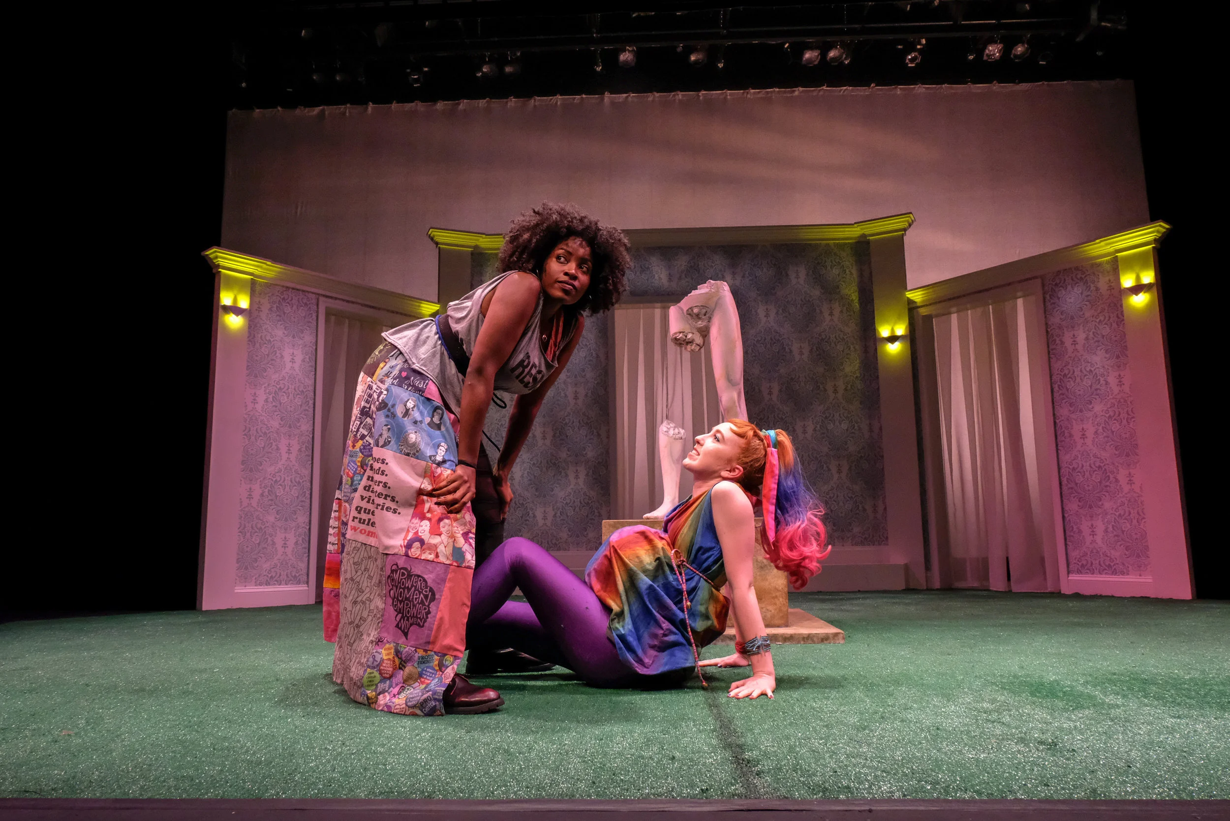   Lysistrata,  2018, School of Drama, The New School, NJ Agwuna (Director), Lawrence Moten III (Scenic Design), Allison Dawe (Costume Design), Eric Norbury (Lighting Design), Ian Wehrle (Sound Design)  Photography by: S. Teresa Photography  Facebook: