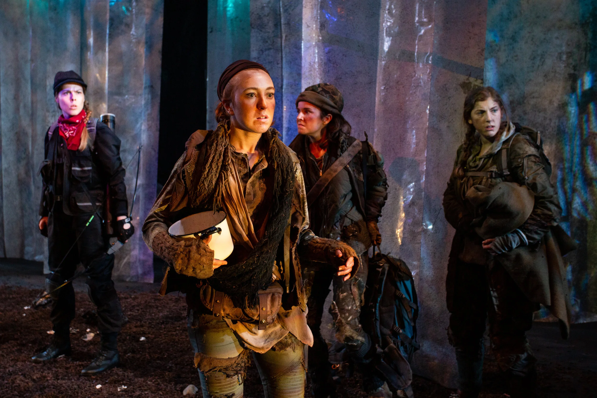   Ursa Minor , 2019, School of Drama, The New School, Chae Costello and Glynis Rigsby (Co-Directors), Nick Hussong (Scenic/Video Design), Asa Bennally (Costume Design), Alejandro Fajardo (Lighting Design), Fred Kennedy (Sound Design), Rachel Kaufman 