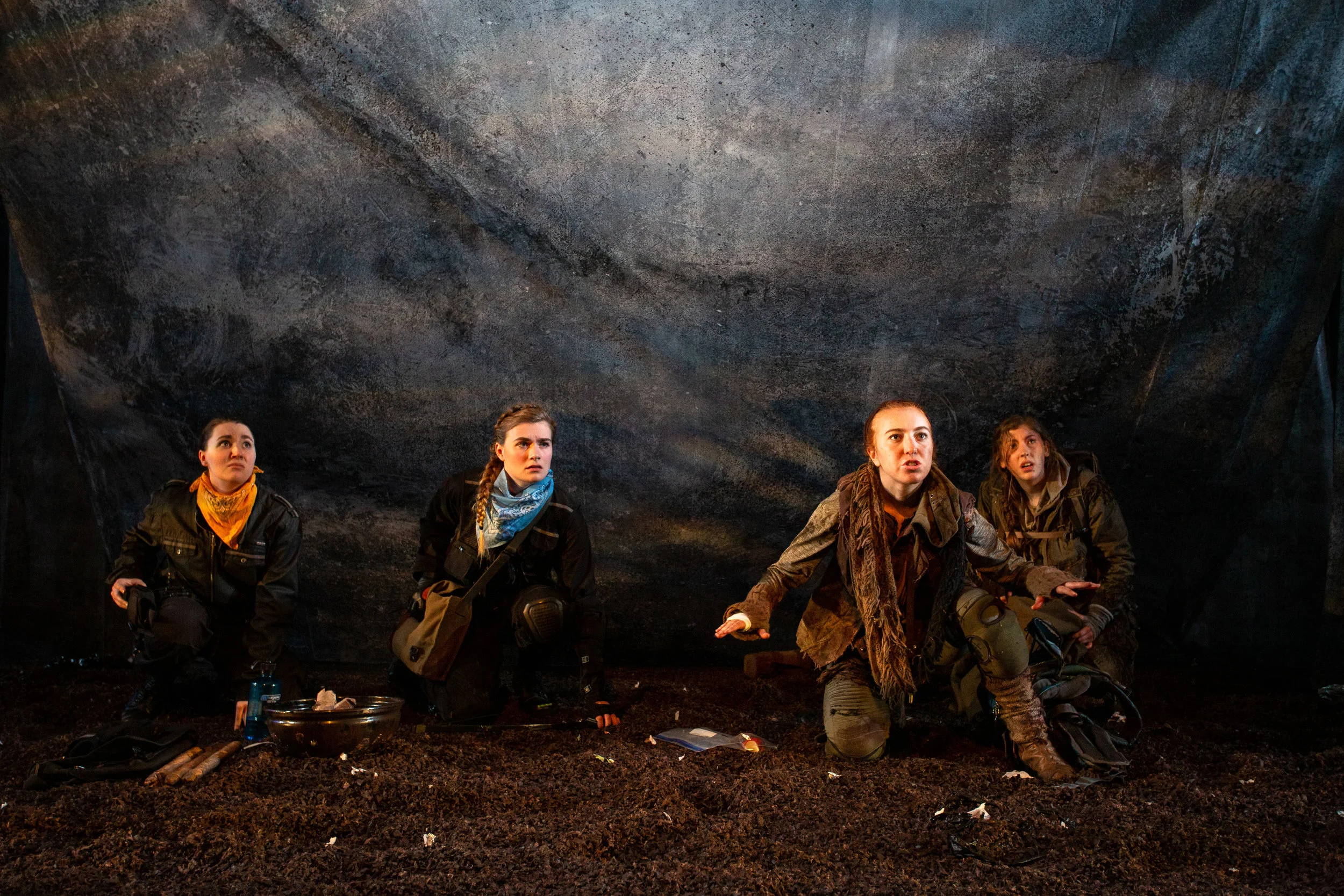   Ursa Minor , 2019, School of Drama, The New School, Chae Costello and Glynis Rigsby (Co-Directors), Nick Hussong (Scenic/Video Design), Asa Bennally (Costume Design), Alejandro Fajardo (Lighting Design), Fred Kennedy (Sound Design), Rachel Kaufman 